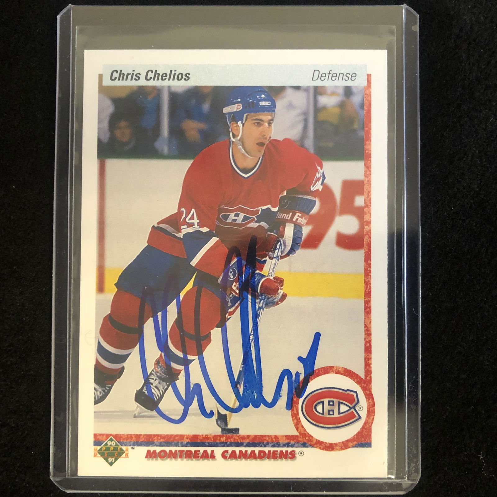 CHRIS CHELIOS SIGNED UPPER DECK HOCKEY CARD (1 of 1)