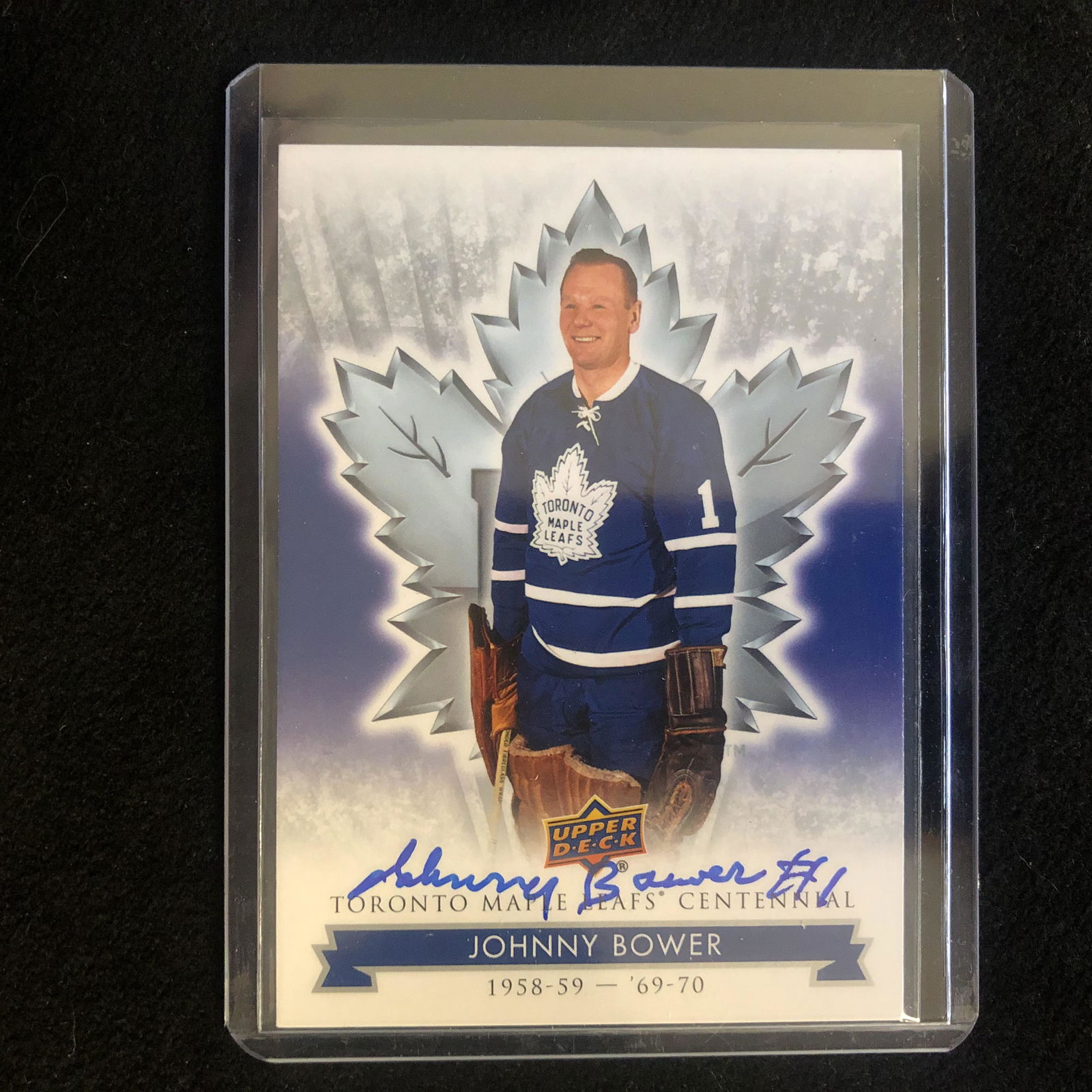 JOHNNY BOWER SIGNED HOCKEY CARD (1 of 1)