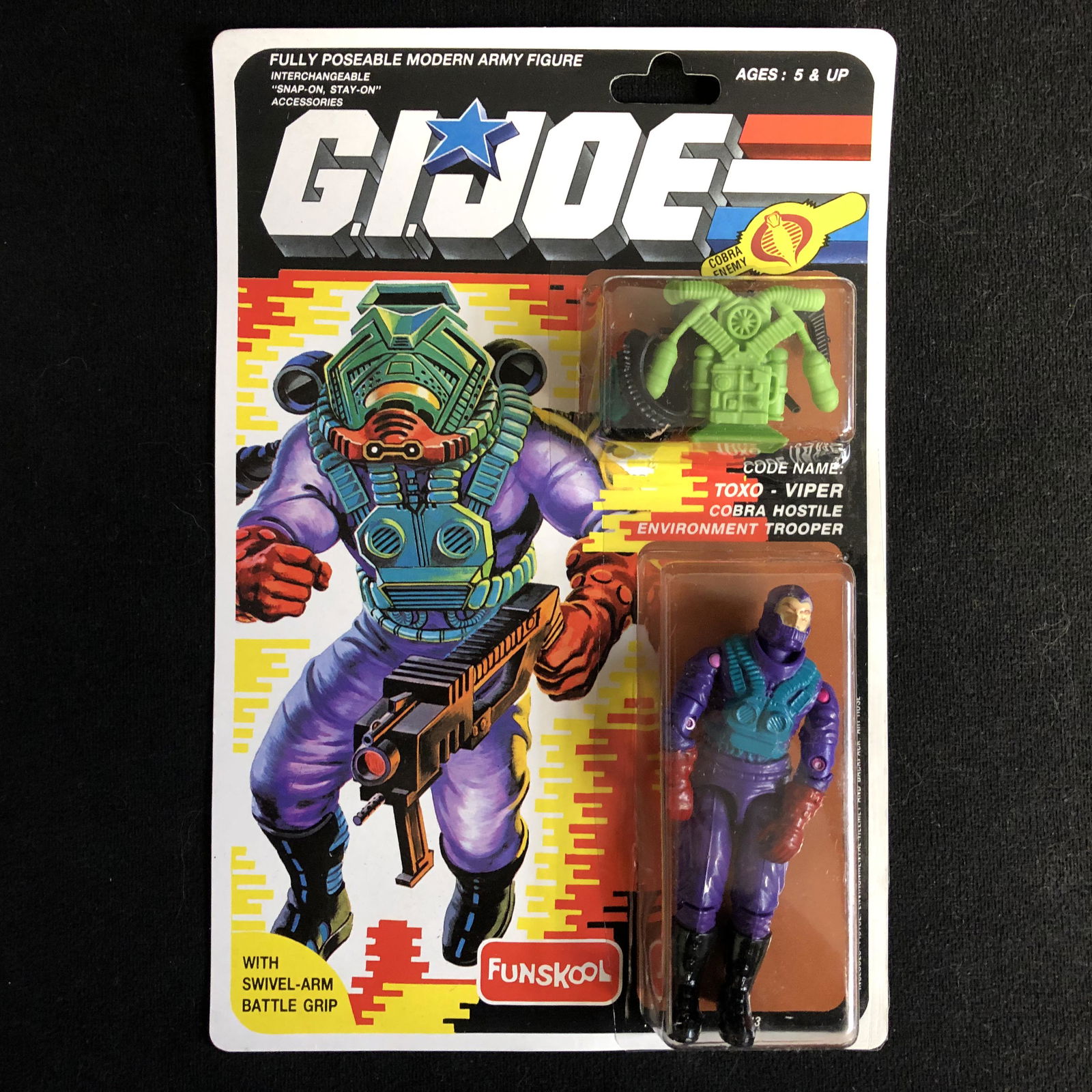 FUNSKOOL RUSSIAN CARD BACK GI JOE ACTION FIGURE VIPER (1 of 2)