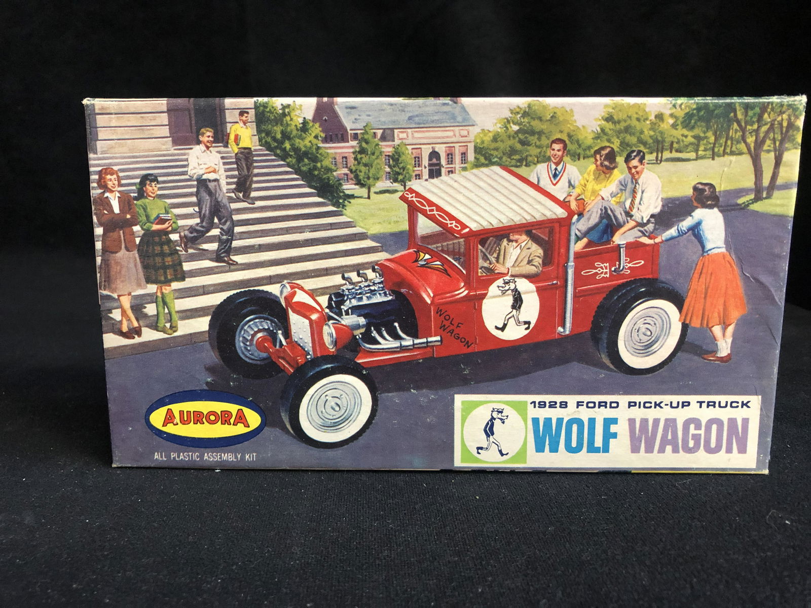 VINTAGE AURORA WOLF WAGON UNBUILT MODEL KIT (1 of 1)
