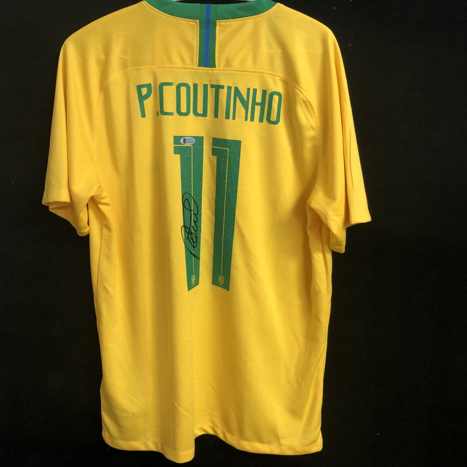 Philippe Coutinho Signed Brazil Jersey (Beckett COA) (1 of 3)