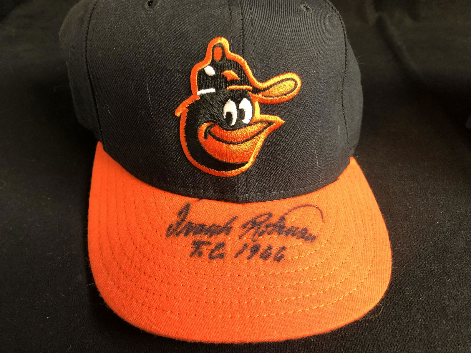 FRANK ROBINSON SIGNED BALL CAP (TRIPLE CROWN) (1 of 3)