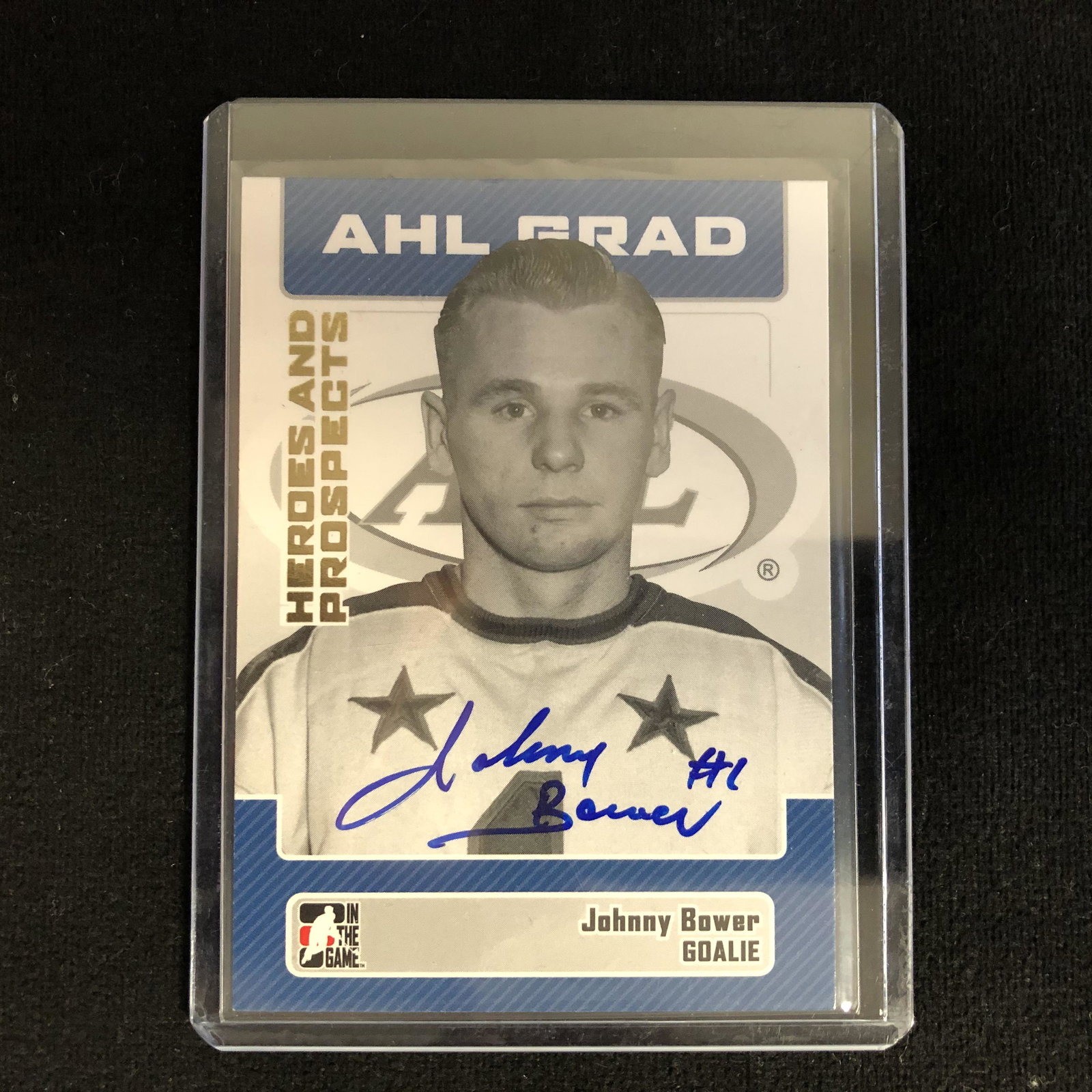 JOHNNY BOWER SIGNED ITG HEROES AND PROSPECTS HOCKEY: JOHNNY BOWER SIGNED ITG HEROES AND PROSPECTS HOCKEY CARD