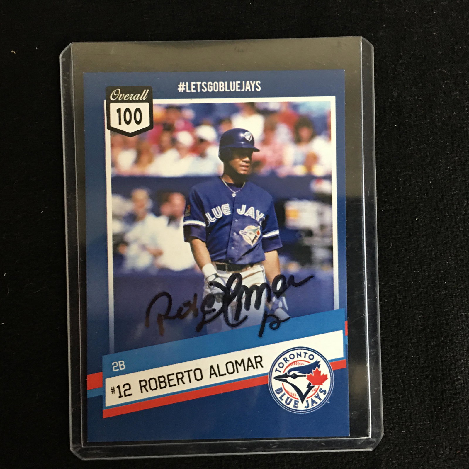 ROBERTO ALOMAR SIGNED TORONTO BLUE JAYS BASEBALL CARD (1 of 1)