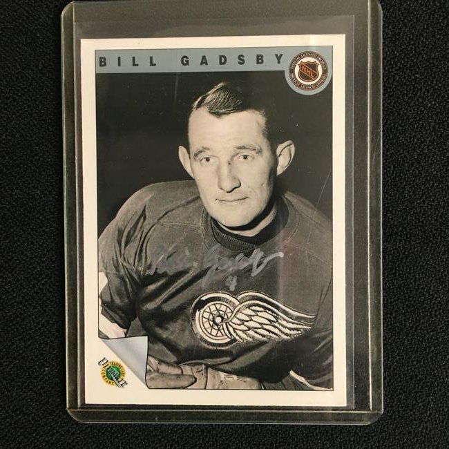 BILL GADSBY SIGNED ULTIMATE HOCKEY TRADING CARD (1 of 1)