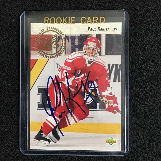 PAUL KARIYA SIGNED 1992-93 UPPER DECK HOCKEY  CARD (1 of 1)