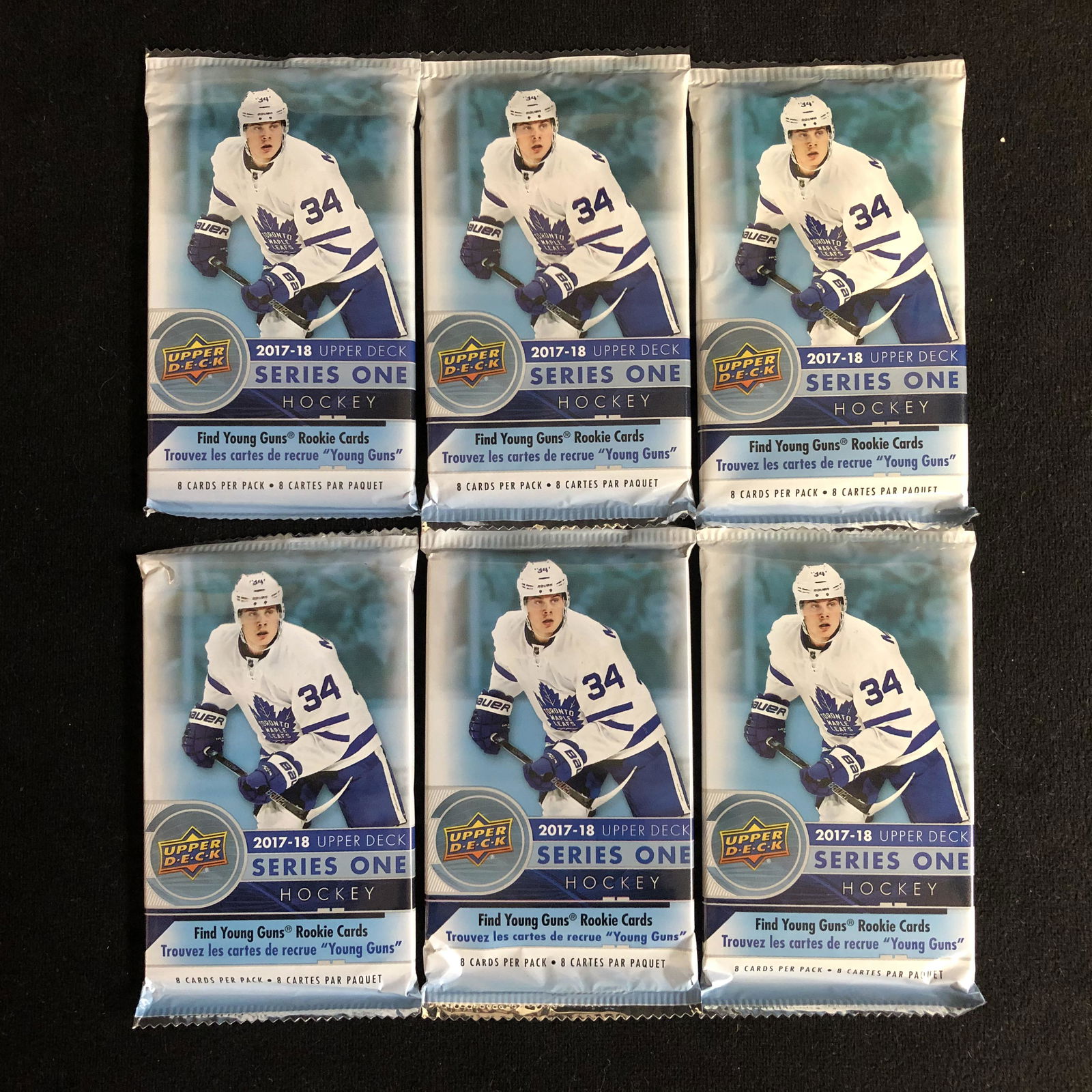 2017-18 UPPER DECK SERIES ONE HOCKEY CARD PACKS LOT (1 of 1)