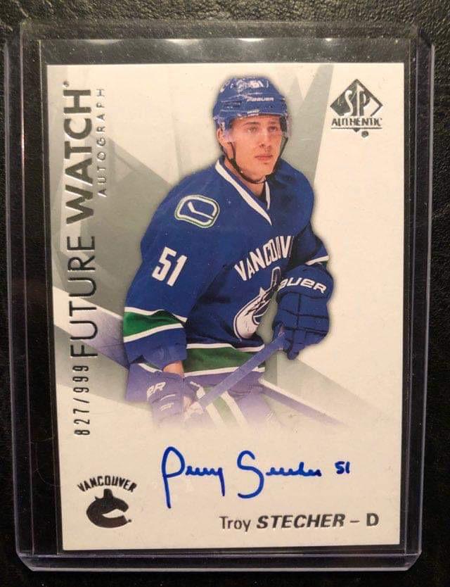 TROY STECHER SIGNED SP AUTHENTIC FUTURE WATCH HOCKEY (1 of 1)
