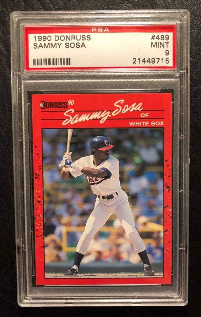 1990 DONRUSS #489 SAMMY SOSA (MINT 9) (1 of 2)