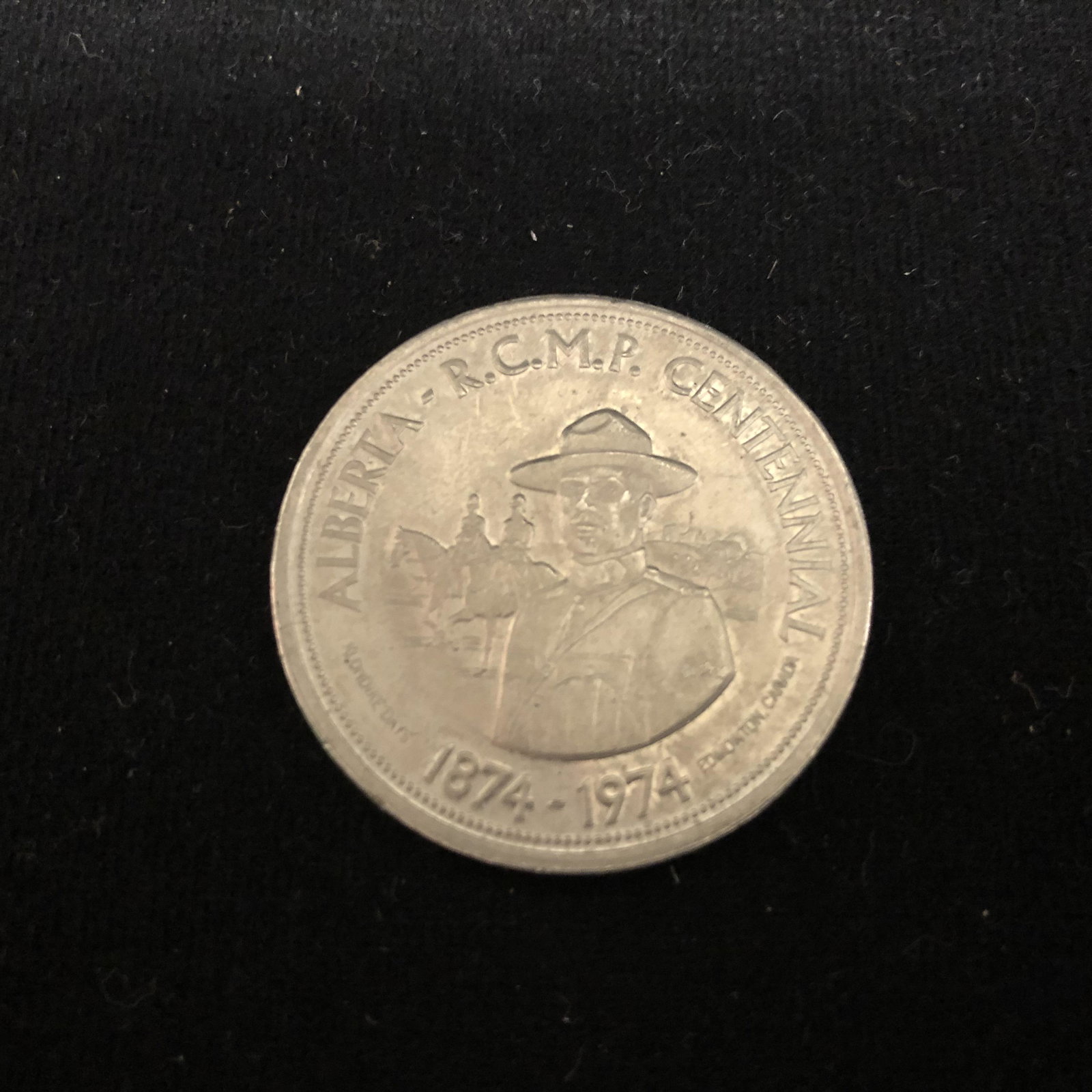 Alberta R.C.M.P. Centennial Klondike Dollar Token: Alberta R.C.M.P. Centennial Klondike Dollar Token