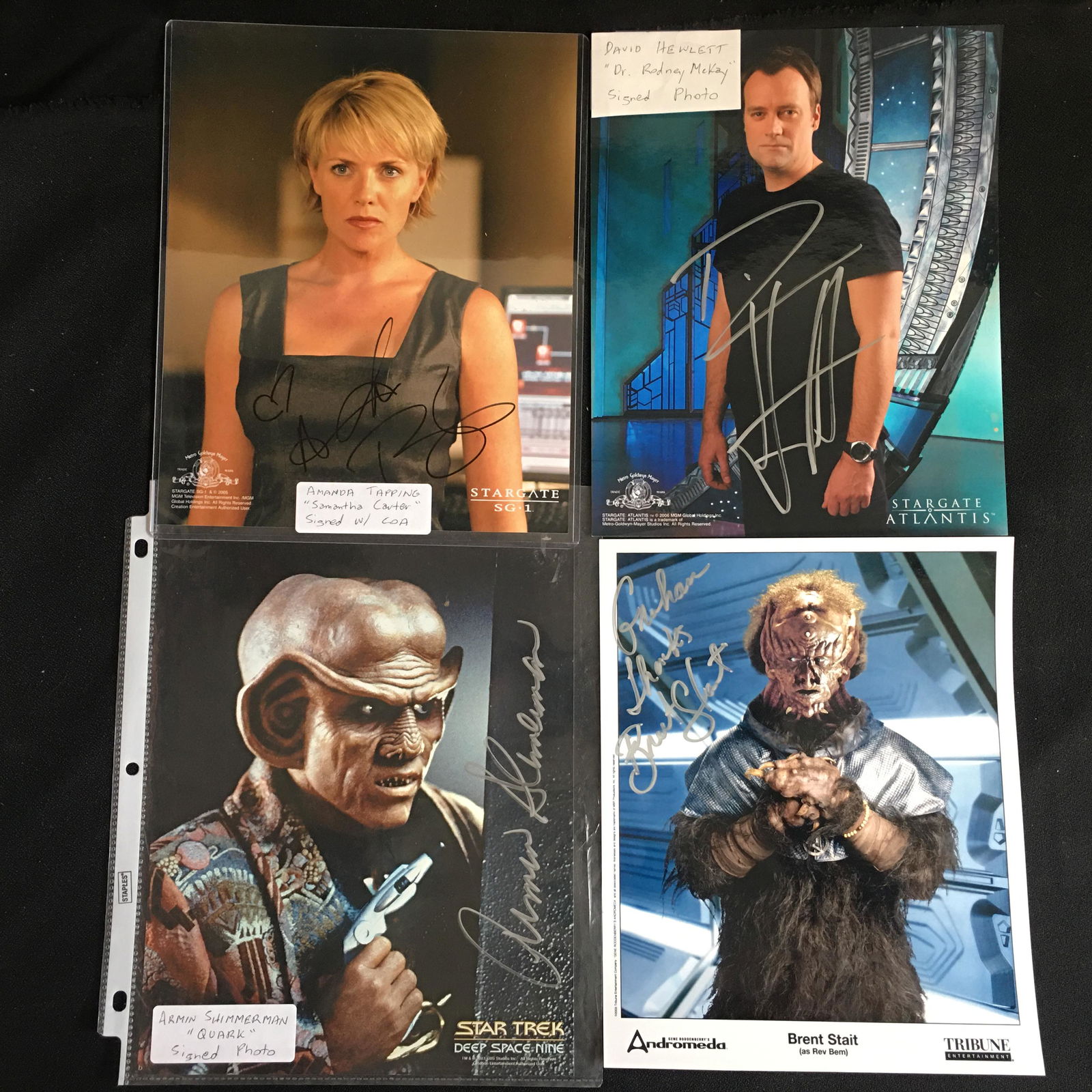 ACTOR SIGNED 8X10 LOT (STAR TREK/ STARGATE ATLANTIS...) (1 of 1)