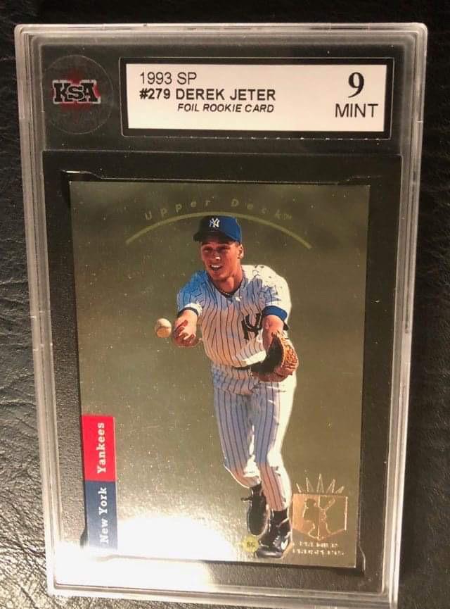 1993 SP #279 DEREK JETER FOIL ROOKIE CARD (9 MINT) (1 of 4)