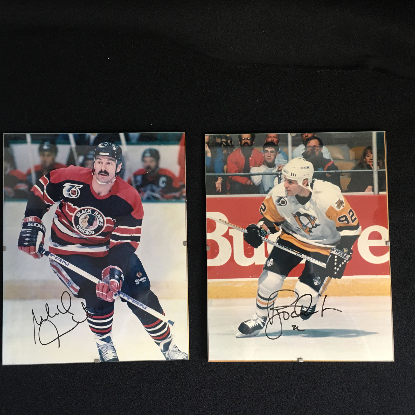 MICHEL GOULET & RICK TOCCHET SIGNED 8X10 HOCKEY PHOTO (1 of 1)