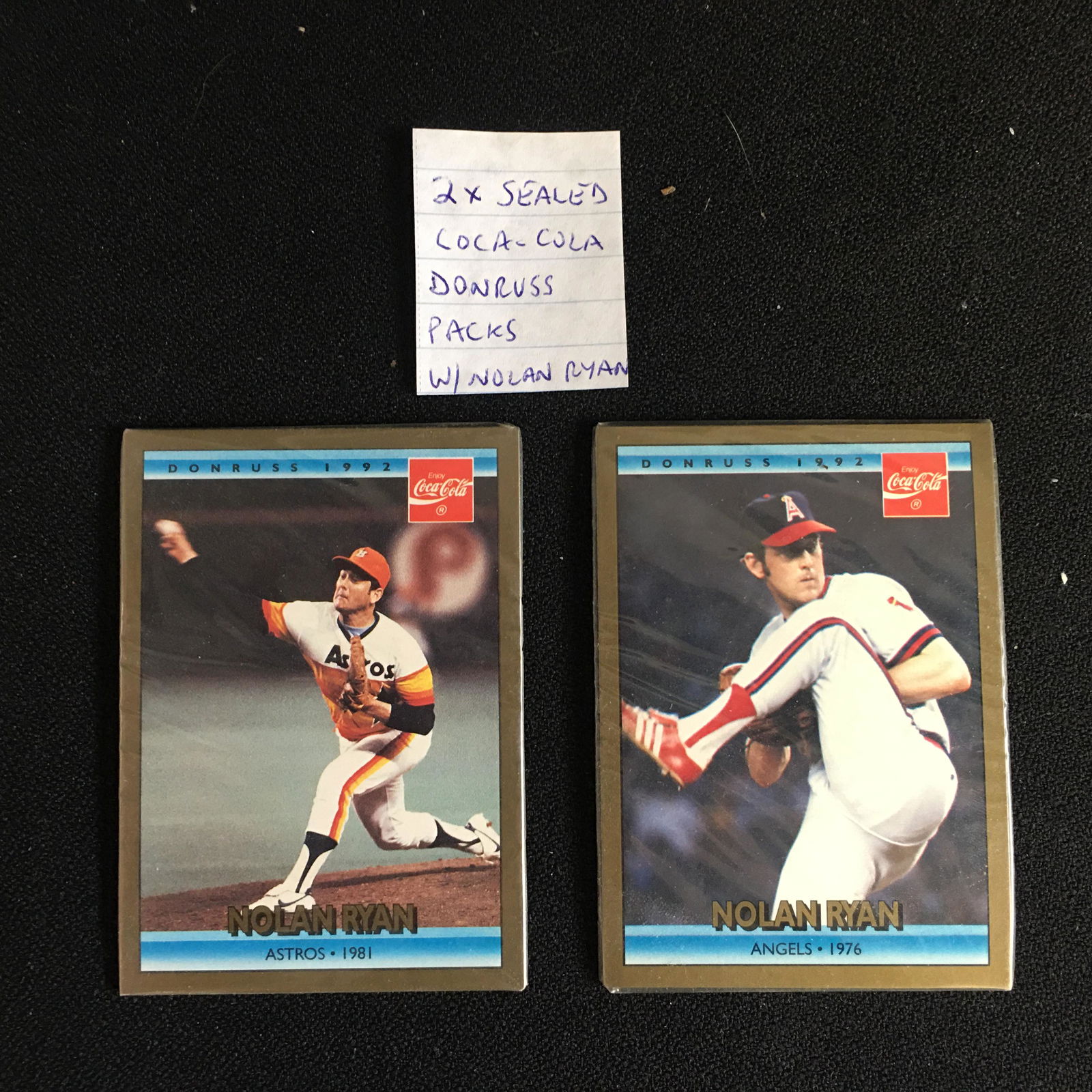 2 SEALED COCA COLA DONRUSS PACKS w/ NOLAN RYAN (1 of 1)