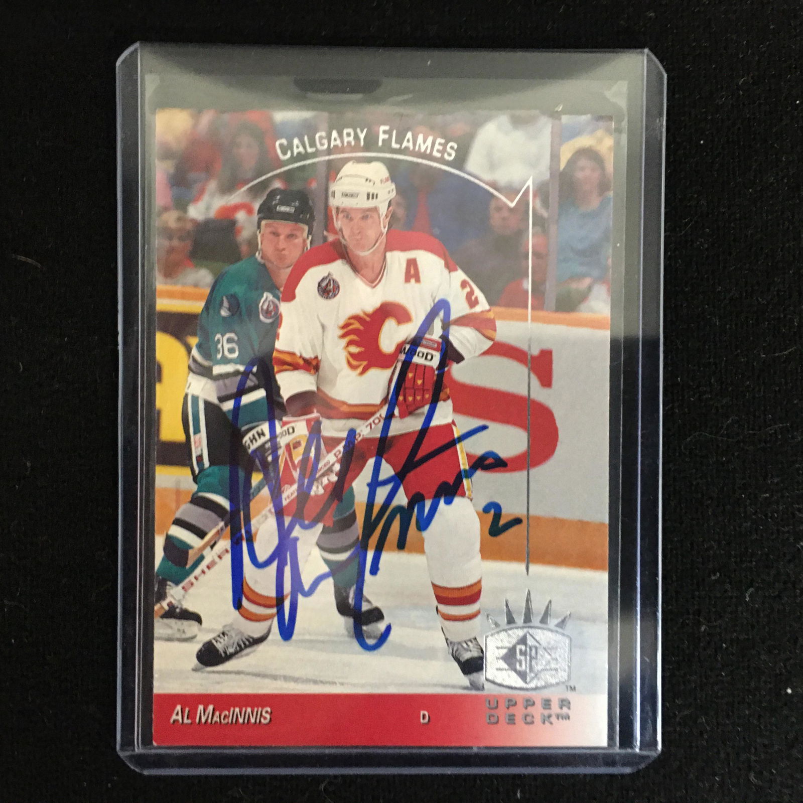 AL MacINNIS SIGNED UPPER DECK SP HOCKEY CARD (1 of 1)