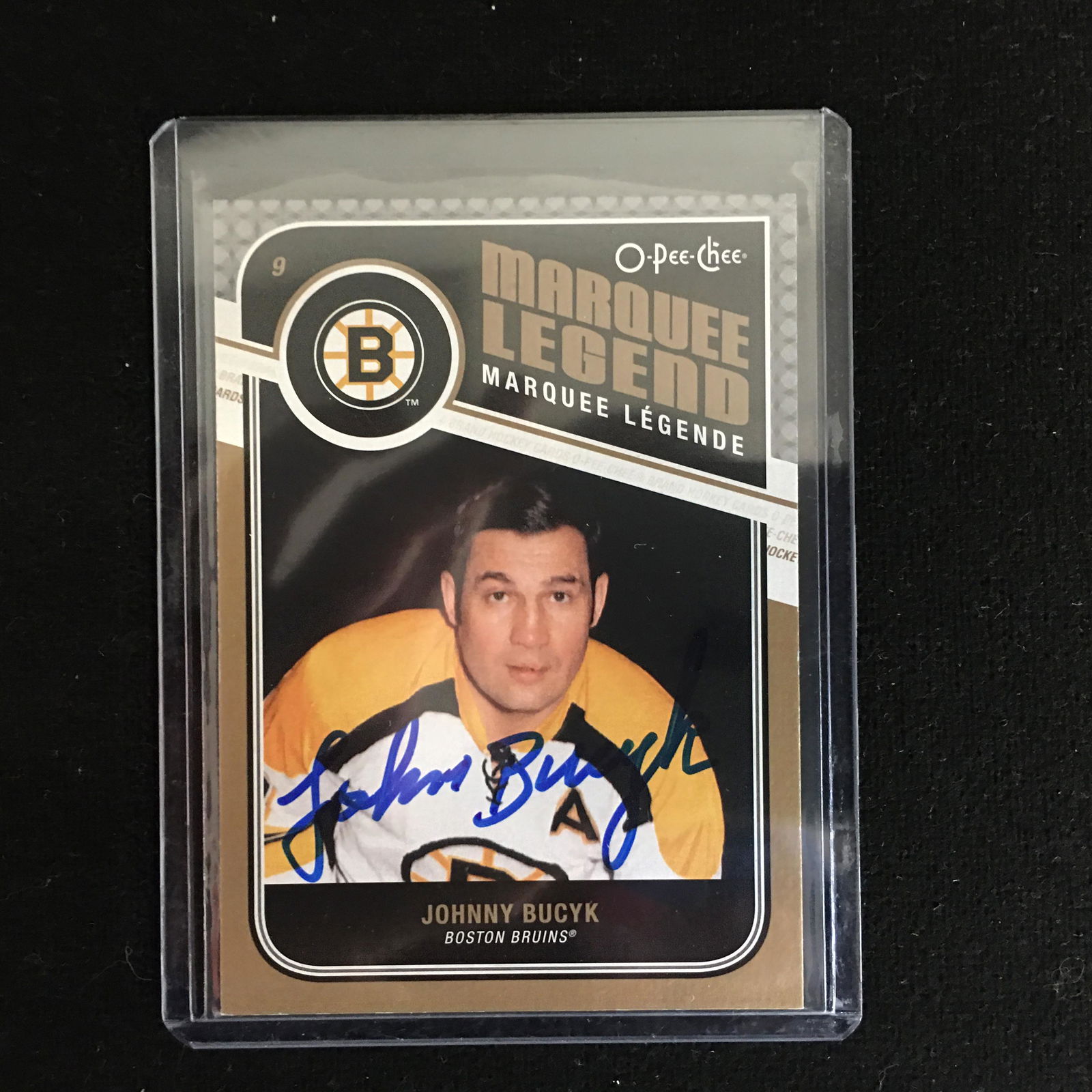 JOHNNY BUCYK SIGNED OPC MARQUEE LEGEND HOCKEY CARD (1 of 1)