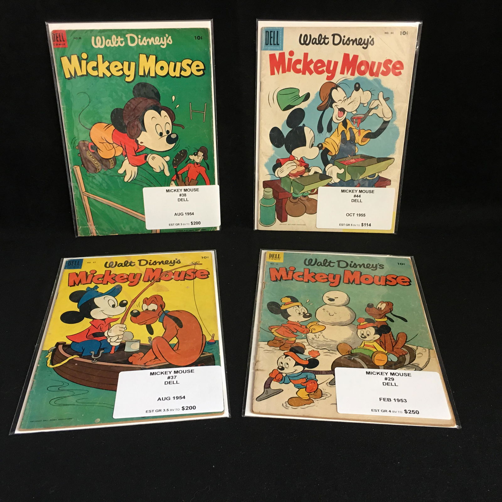 1950s MICKEY MOUSE COMIC BOOK LOT (DELL COMICS) (1 of 1)