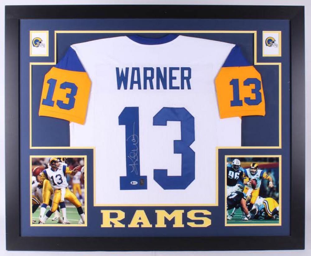 Kurt Warner Signed St. Louis Rams 35x43 Custom Framed (1 of 1)
