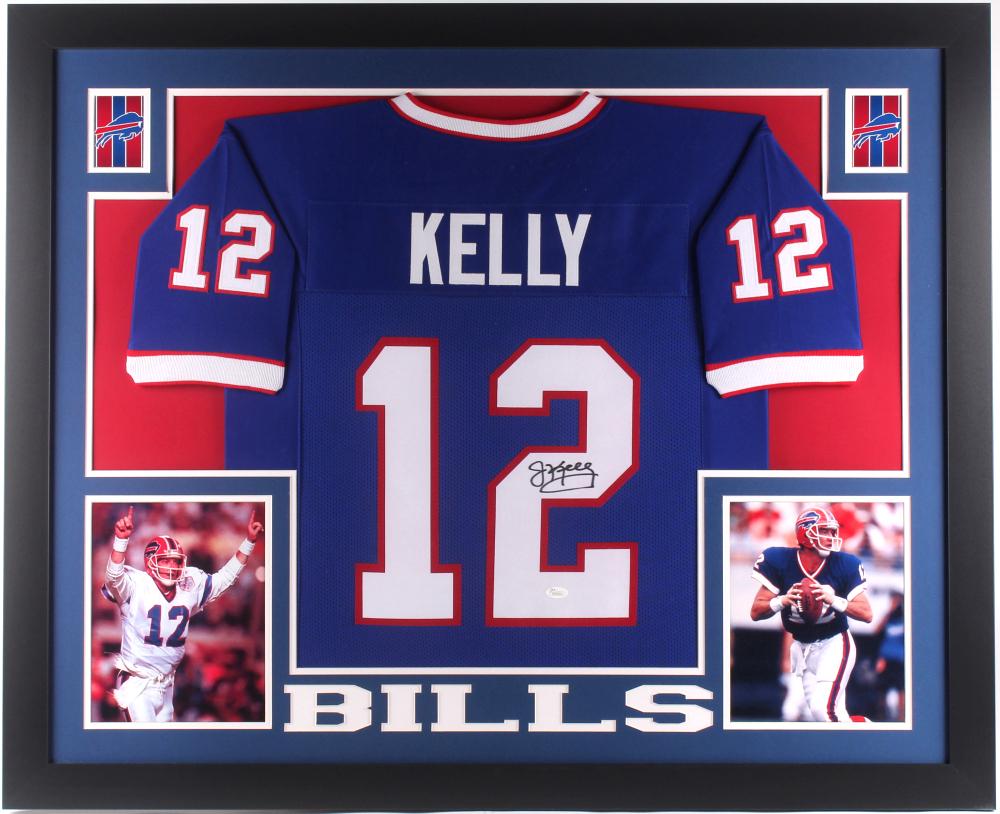Jim Kelly Signed Buffalo Bills 35x43 Custom Framed (1 of 1)