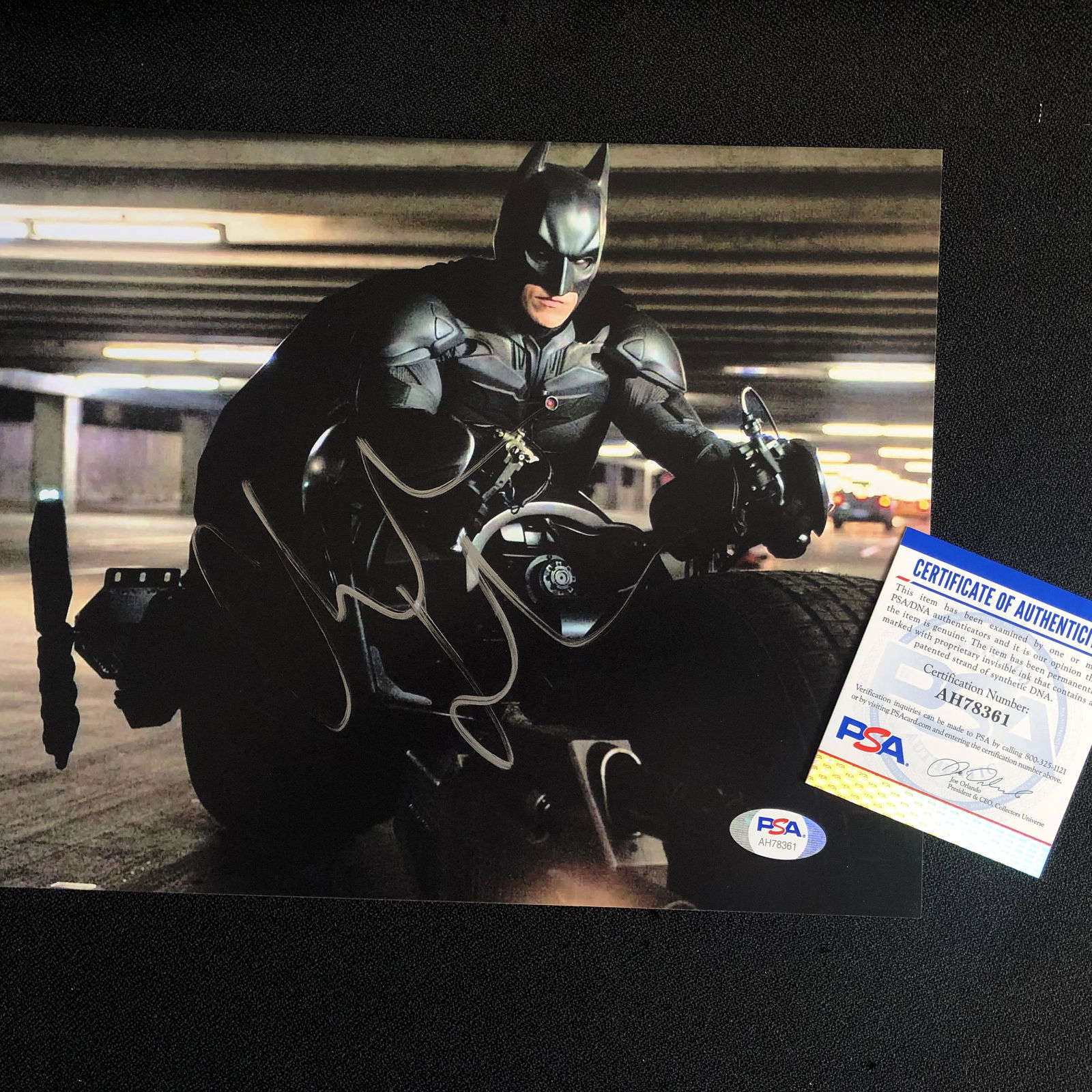 Christian Bale Signed 8X10 Batman Photo (PSA COA) (1 of 1)