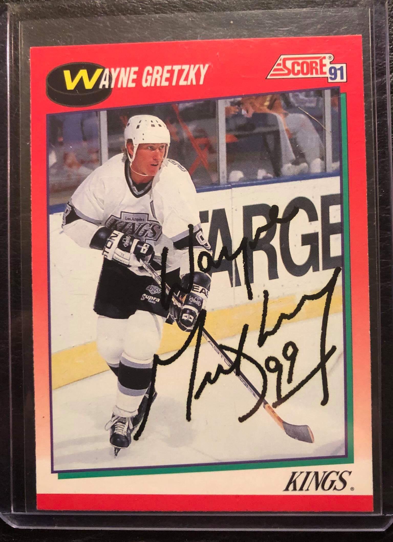 WAYNE GRETZKY SIGNED SCORE '91 HOCKEY CARD: WAYNE GRETZKY SIGNED SCORE '91 HOCKEY CARD