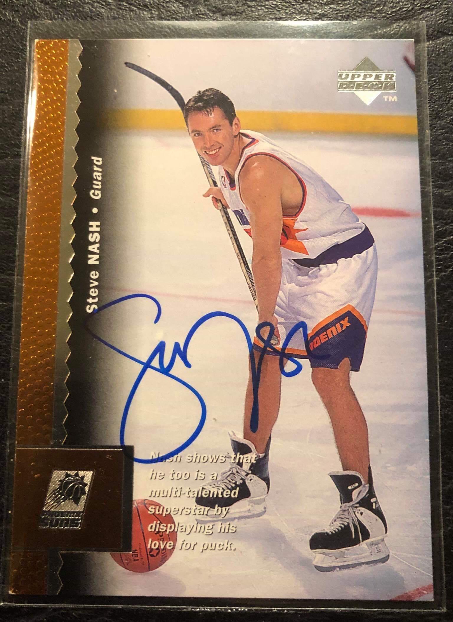 STEVE NASH SIGNED UPPER DECK BASKETBALL CARD (1 of 2)