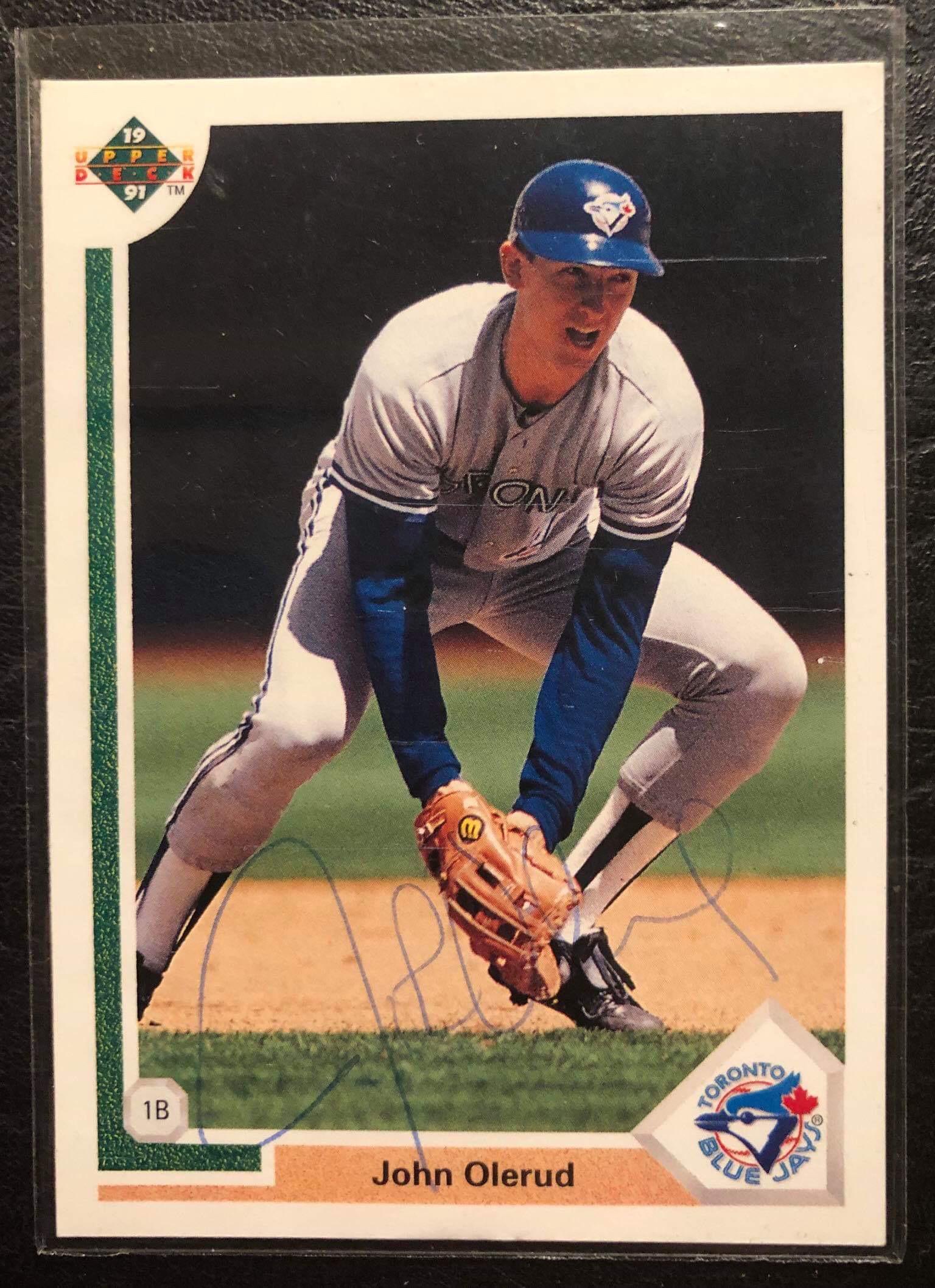 JOHN OLERUD SIGNED 1991 UPPER DECK BASEBALL CARD (1 of 1)