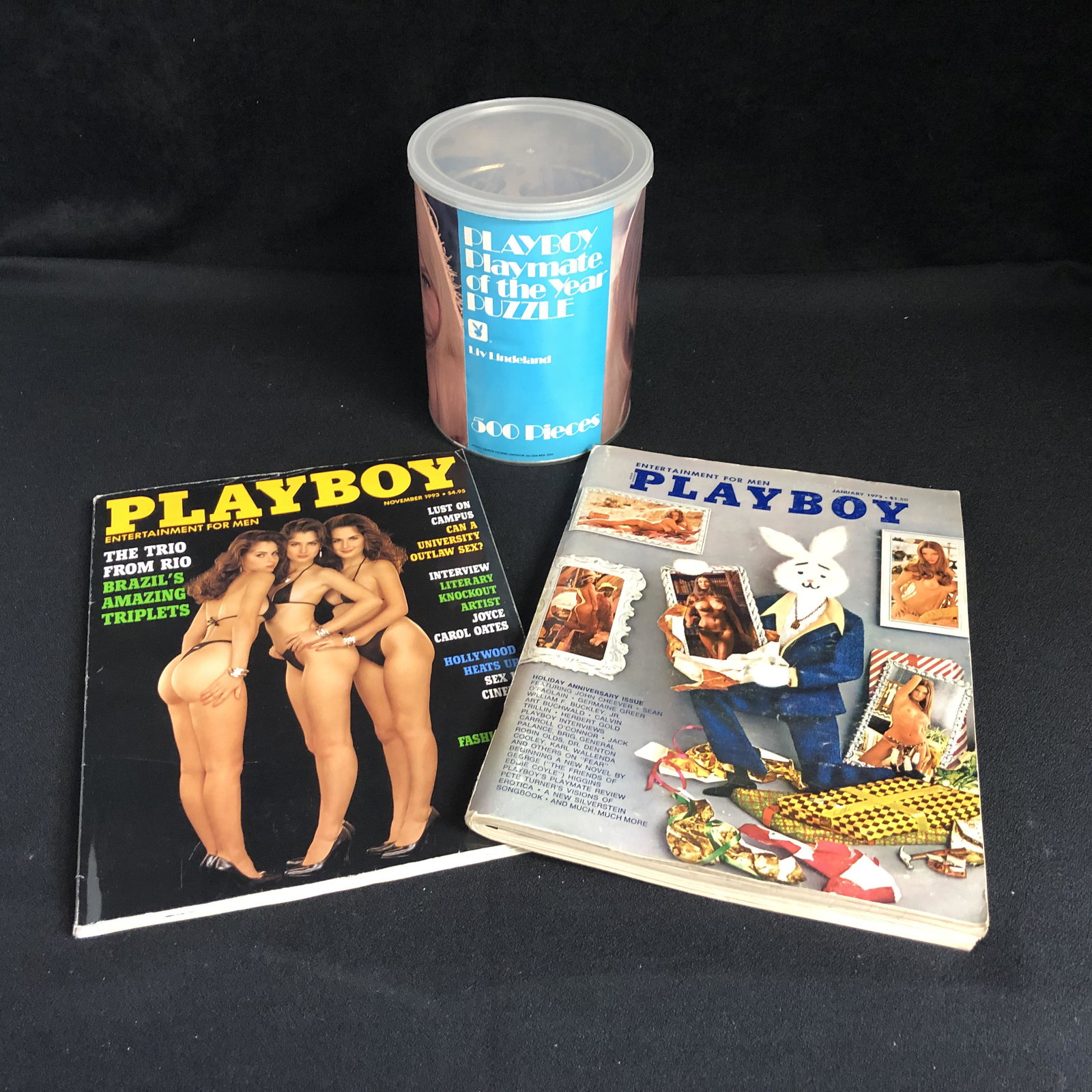 COLLECTIBLE PLAYBOY LOT (MAGAZINES/ PUZZLE): COLLECTIBLE PLAYBOY LOT (MAGAZINES/ PUZZLE)