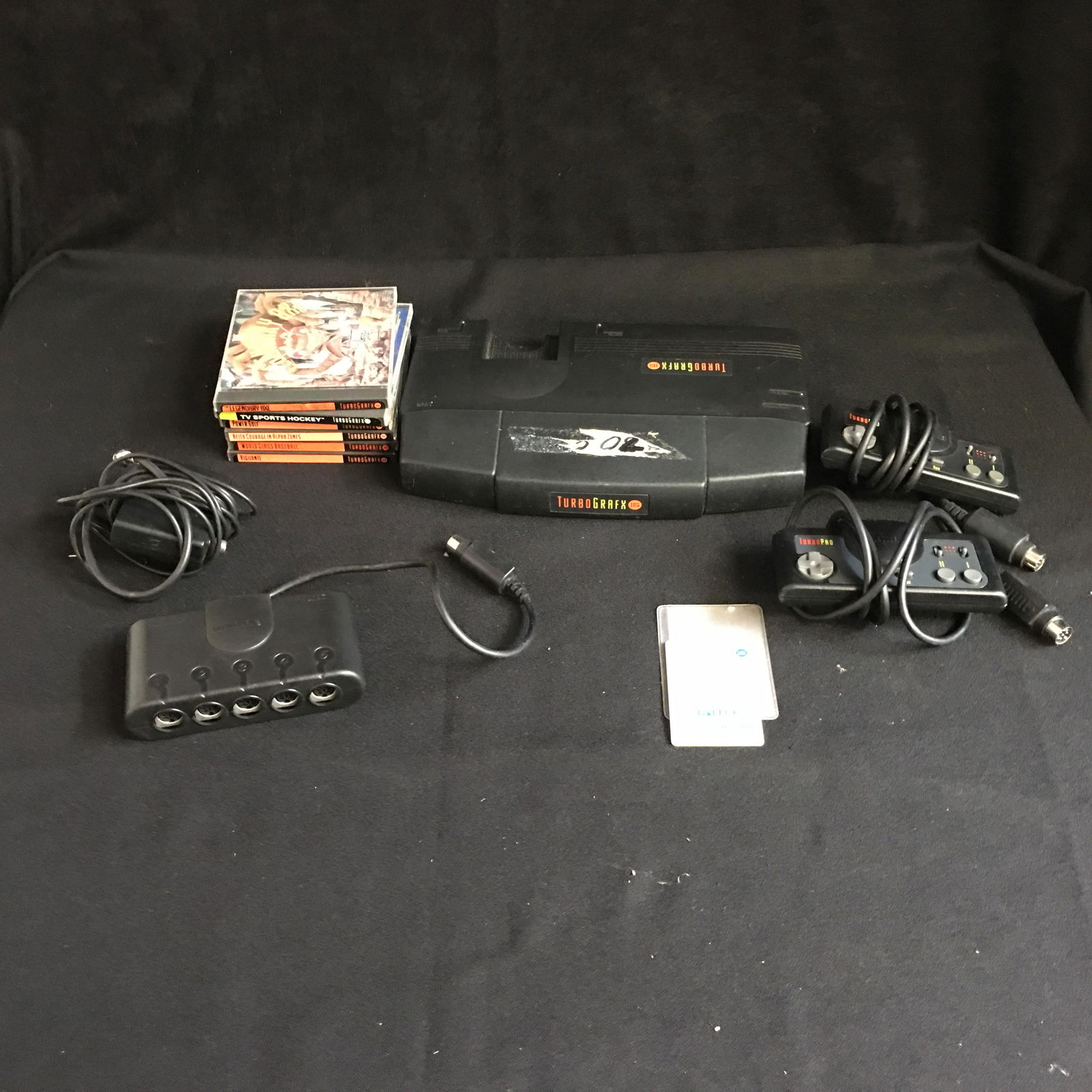 TurboGrafx-16 Video Game System w/ Controllers & Games (1 of 1)