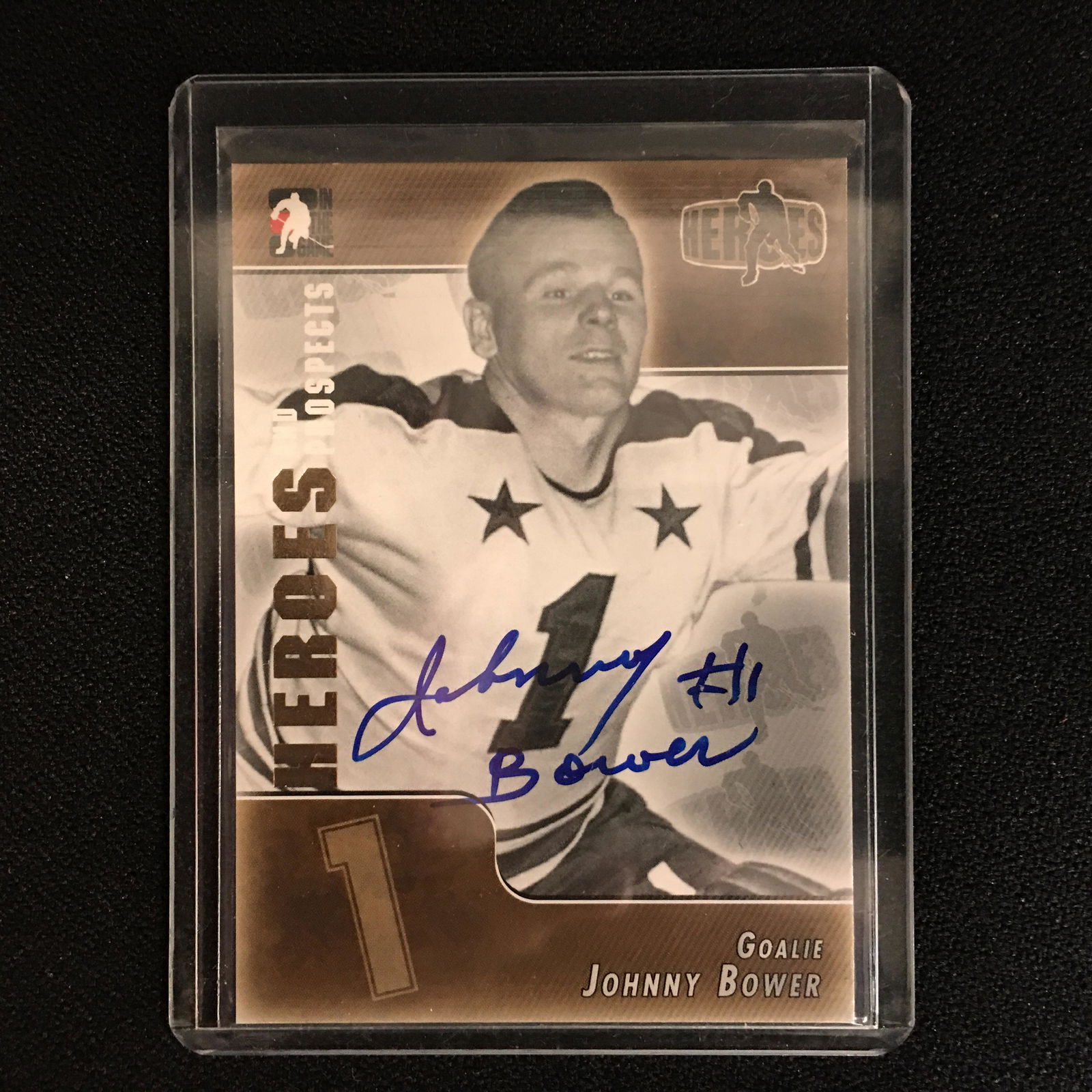 JOHNNY BOWER SIGNED ITG HEROES & PROSPECTS HOCKEY CARD (1 of 1)