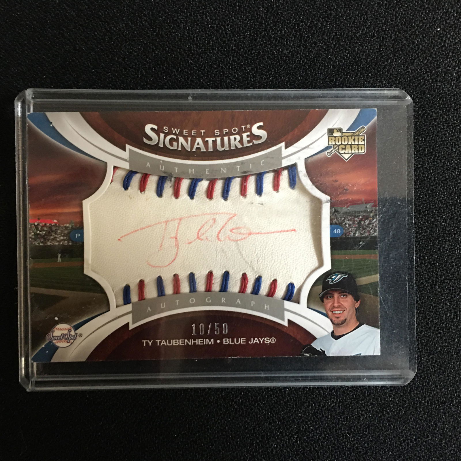 2006 Sweet Spot Update Rookie Auto Red-Blue Stitch Red (1 of 2)