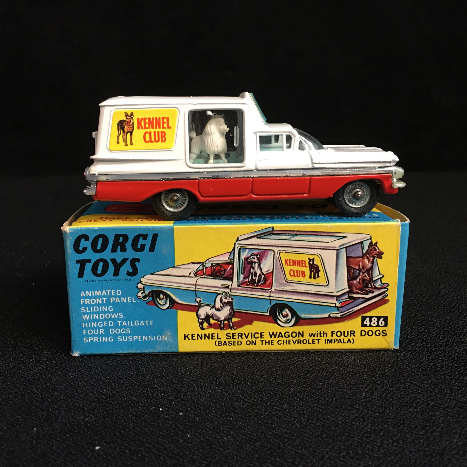 VINTAGE MINT IN BOX CORGI TOYS 486 KENNEL SERVICE WAGON (1 of 3)