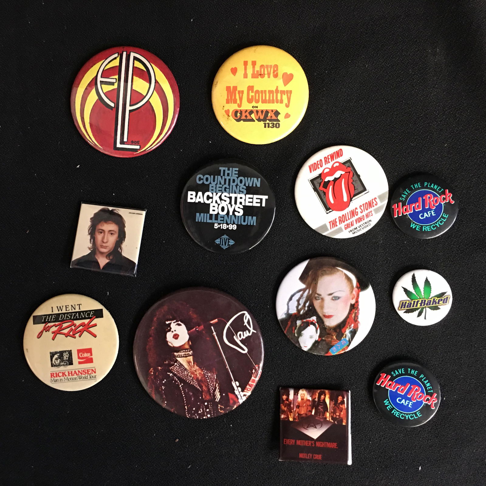 COLLECTIBLE ROCK 'N ROLL PIN LOT (1 of 1)