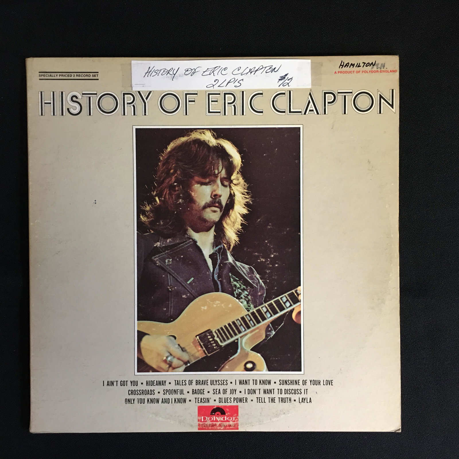 HISTORY OF ERIC CLAPTON 2 LPS: HISTORY OF ERIC CLAPTON 2 LPS
