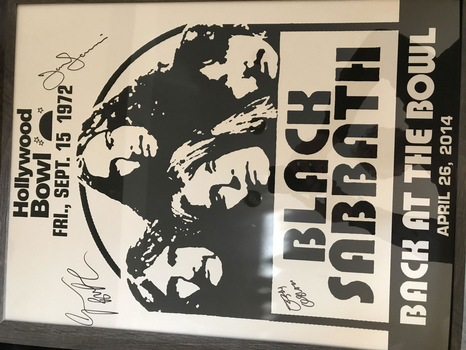 BLACK SABBATH 18 X 24 FRAMED AND SIGNED CONCERT POSTER (1 of 2)