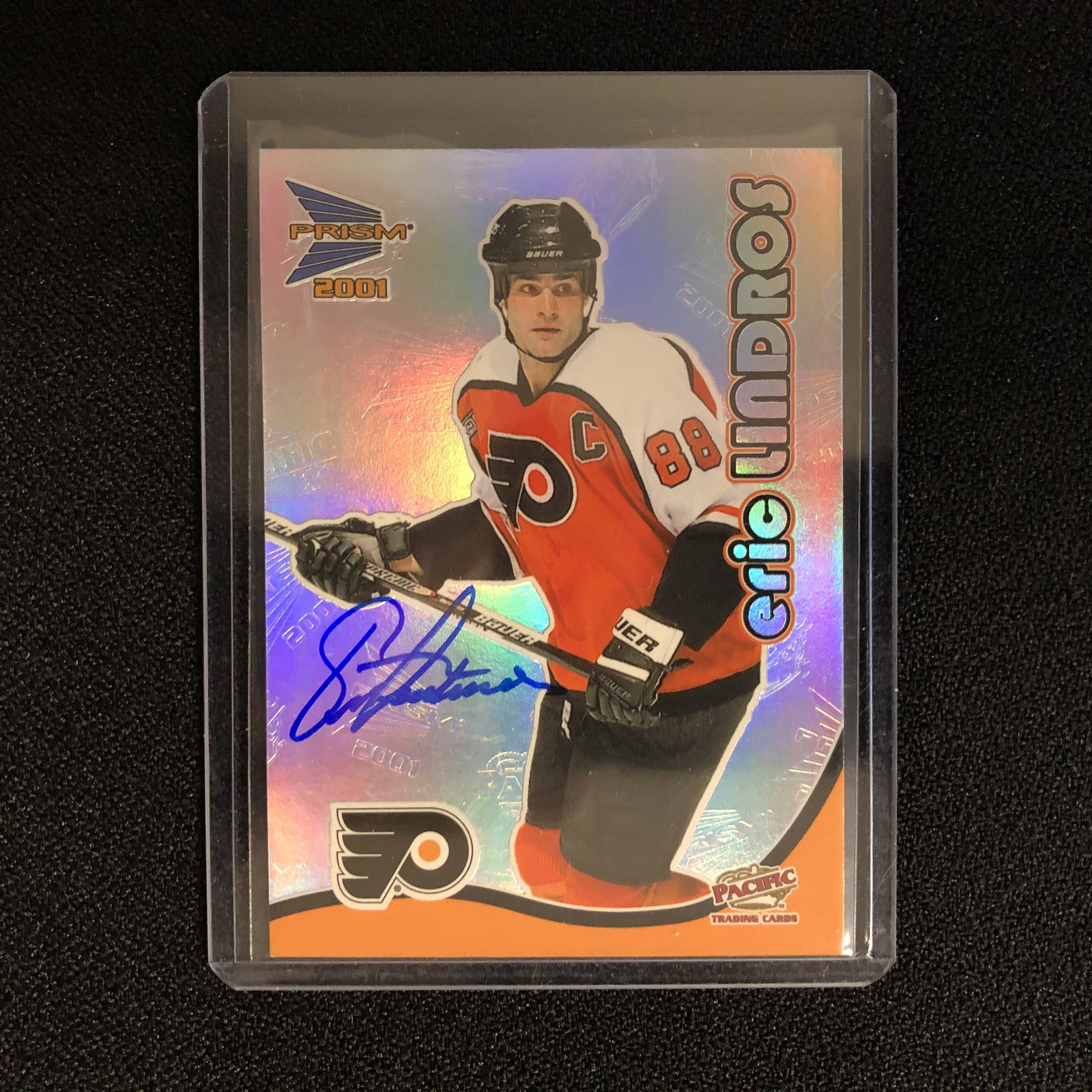 ERIC LINDROS SIGNED HOCKEY CARD: ERIC LINDROS SIGNED HOCKEY CARD