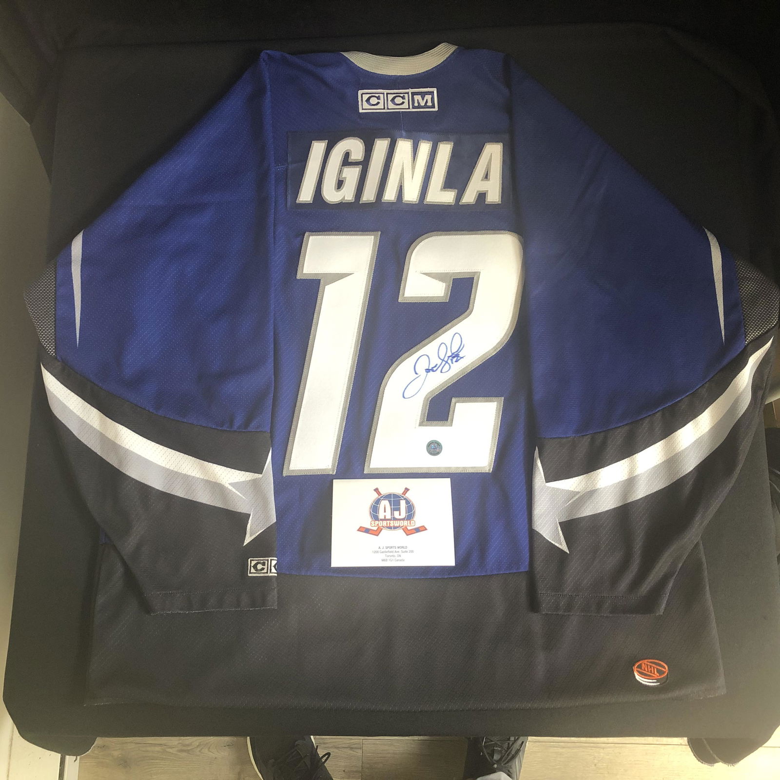 JEROME IGINLA SIGNED CCM OFFICIAL ALL STAR JERSEY ( AJ (1 of 6)
