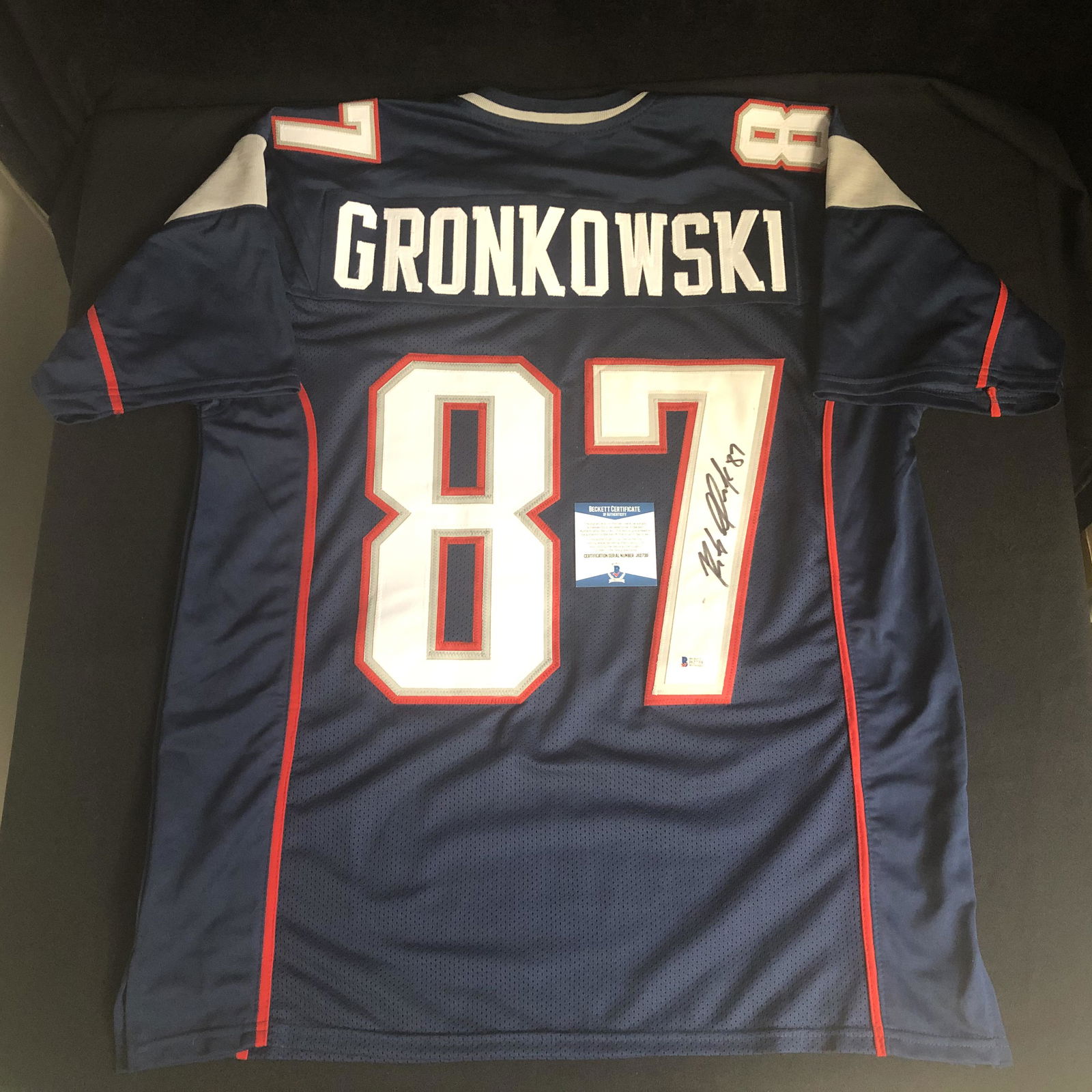 Rob Gronkowski Signed Jersey (Beckett COA) (1 of 3)