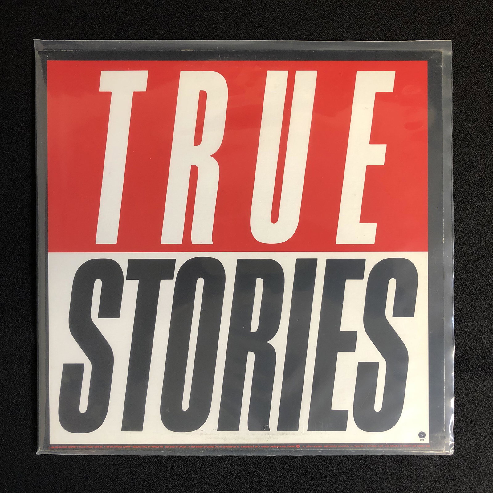 TALKING HEADS "TRUE STORIES" LP (ORIGINAL PRESSING): TALKING HEADS "TRUE STORIES" LP (ORIGINAL PRESSING)