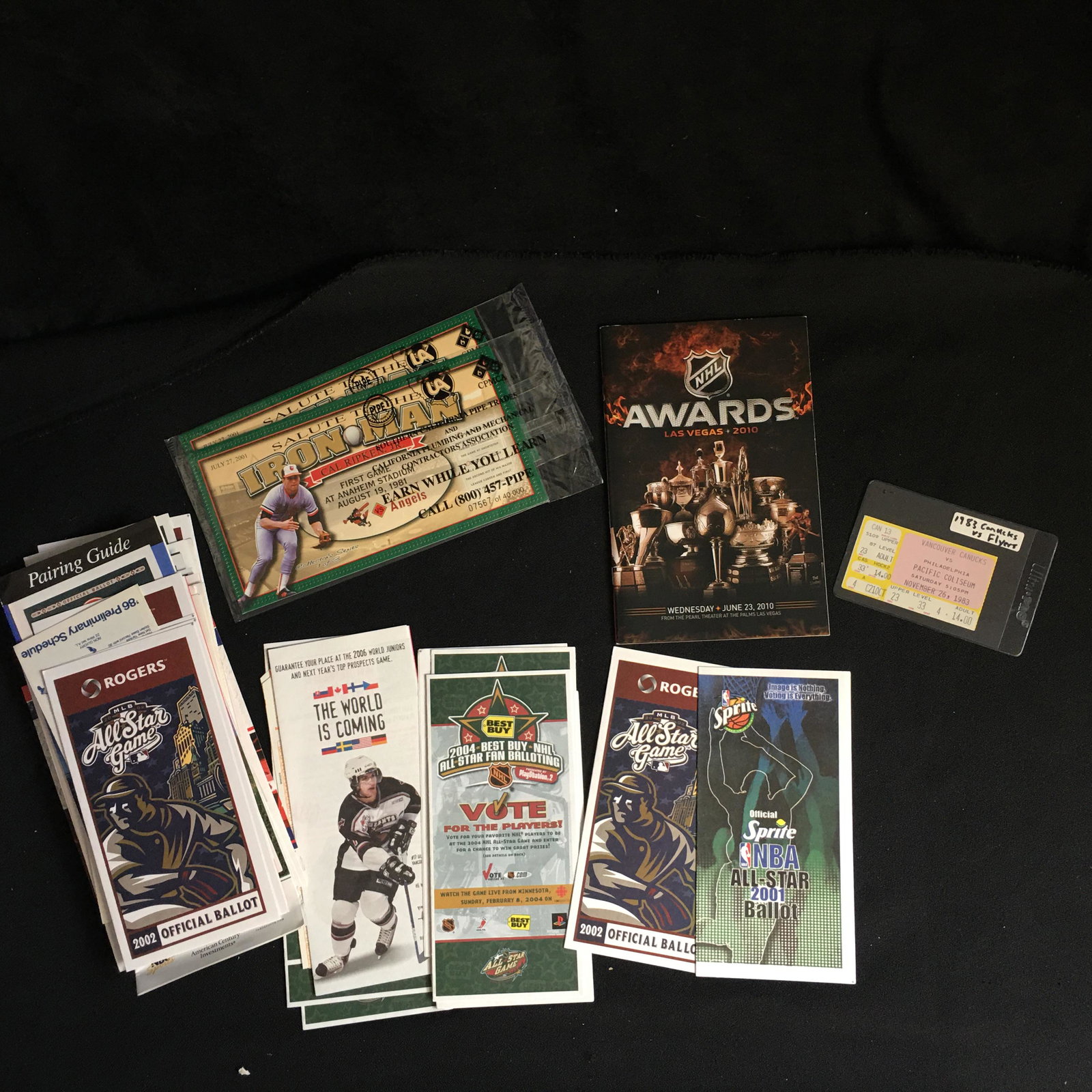 SPORTS TICKETS/ ALL-STAR BALLOTS LOT: SPORTS TICKETS/ ALL-STAR BALLOTS LOT
