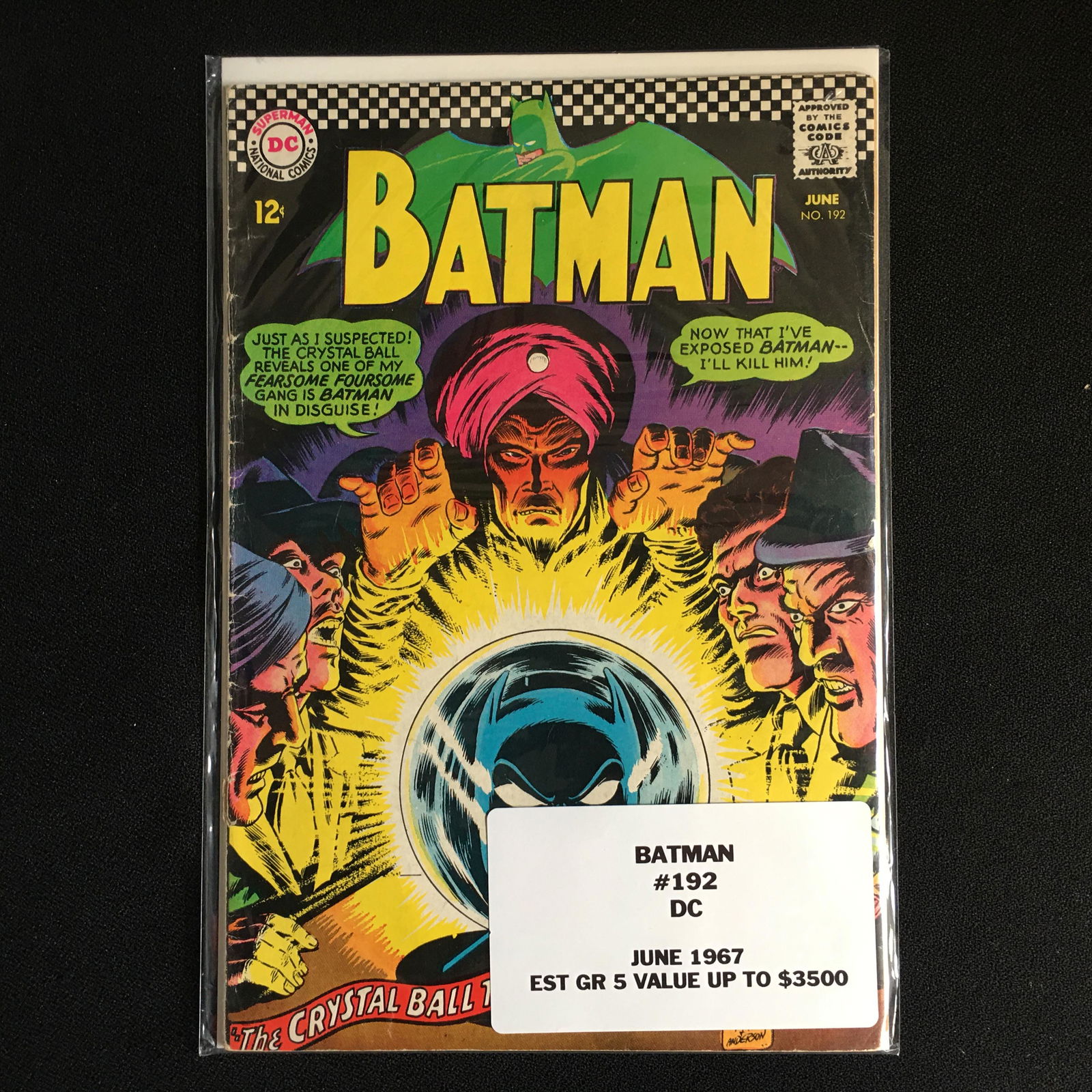 BATMAN #192 (DC COMICS) 1967 (1 of 1)