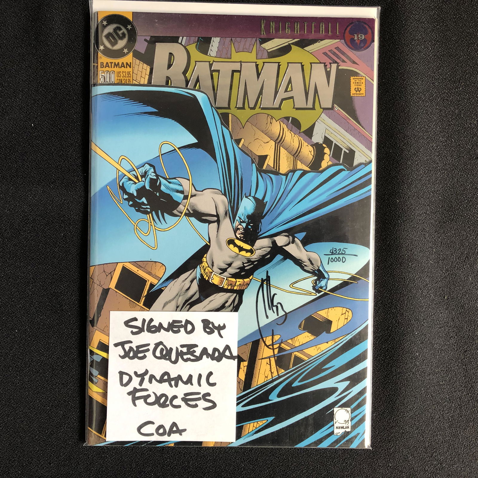 LTD EDITION BATMAN NIGHTFALL NO. 500 SIGNED DC COA (1 of 2)