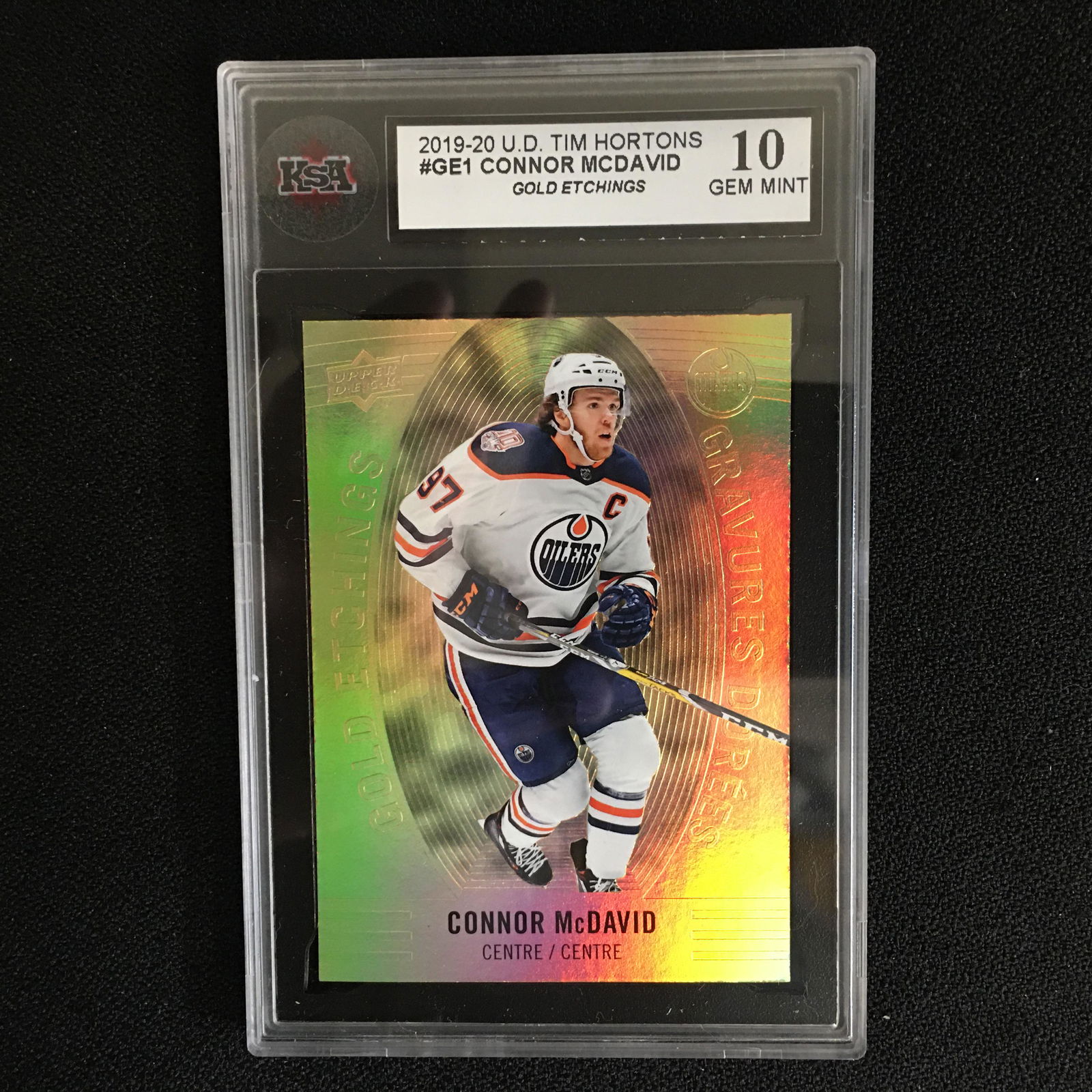 2019 UD TIM HORTONS GOLD ETCHING CONNER MCDAVID KSA 10 (1 of 1)
