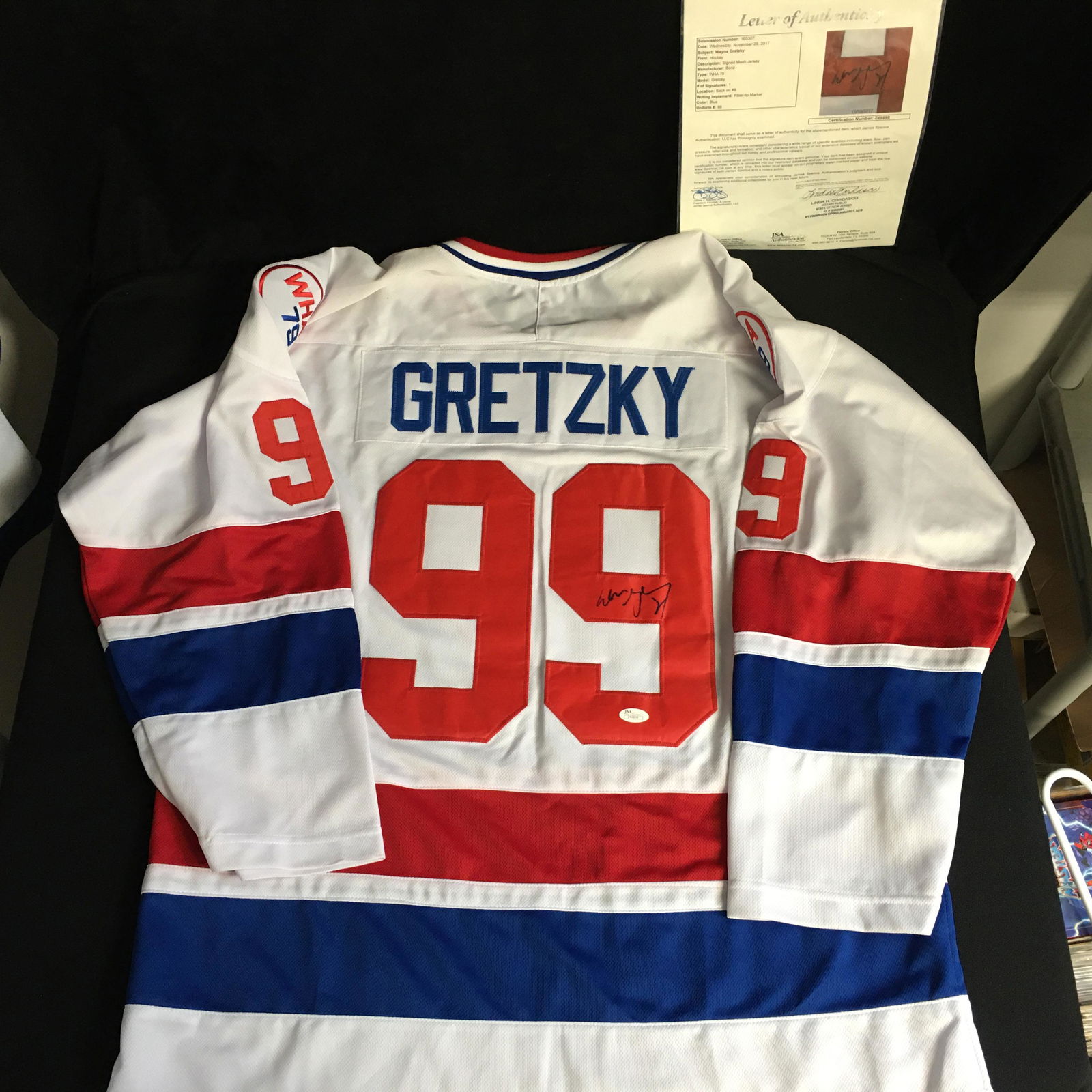 WAYNE GRETZKY SIGNED CUSTOM WHA ALL STAR JERSEY 1979 (1 of 3)