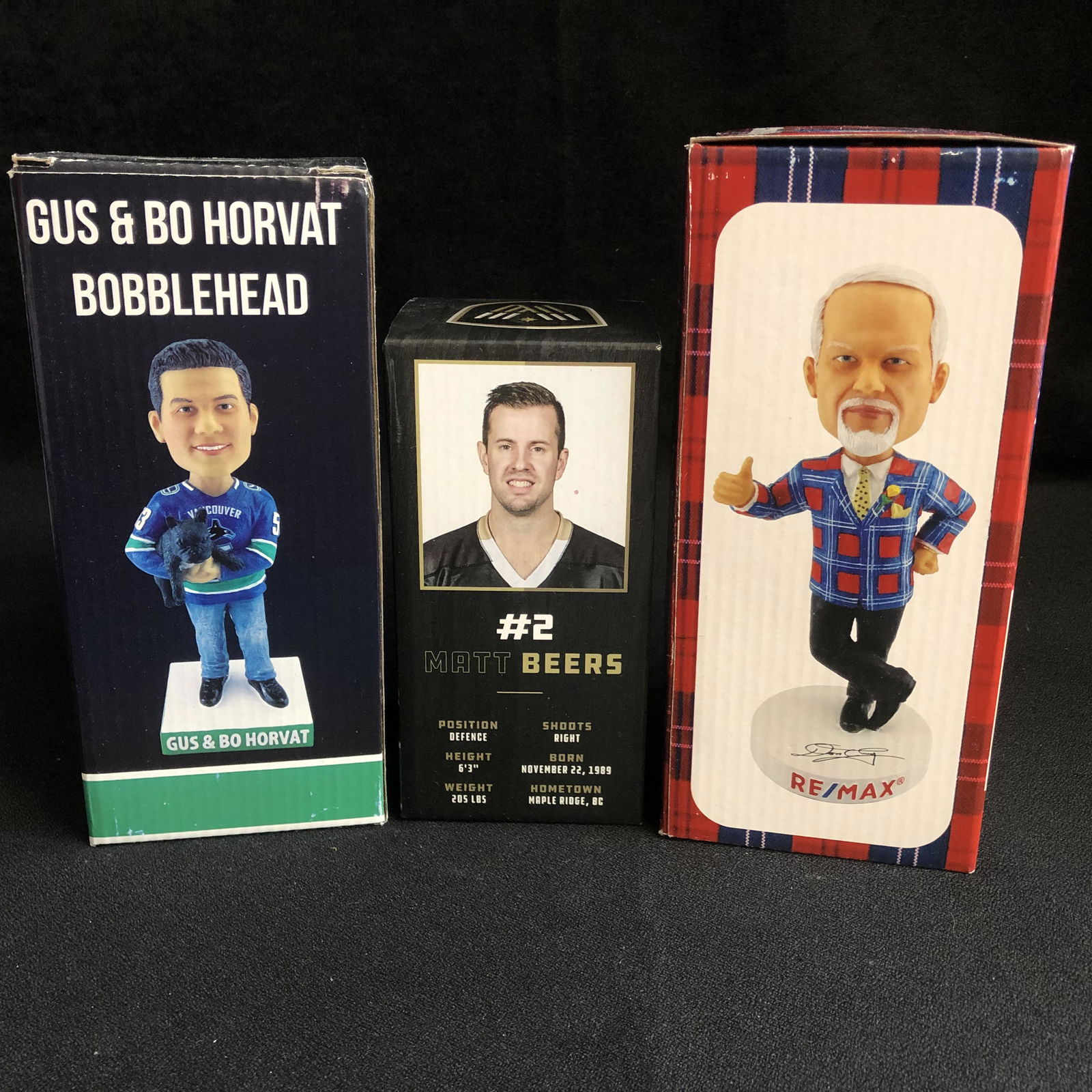BOBBLEHEAD LOT (DON CHERRY, BO HORVAT, MATT BEERS) (1 of 1)