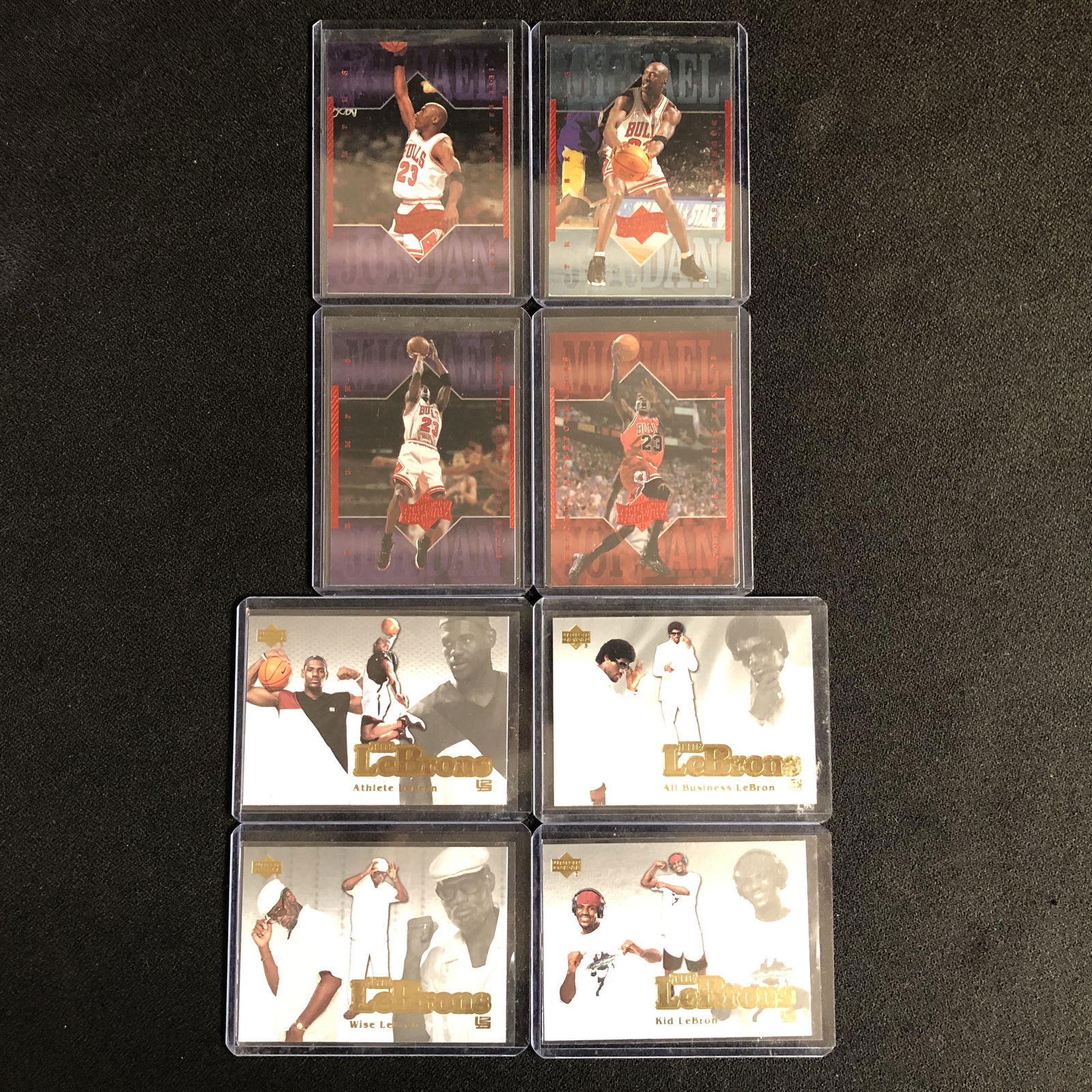 MICHAEL JORDAN AND LEBRON JAMES BASKETBALL CARDS LOT (1 of 1)