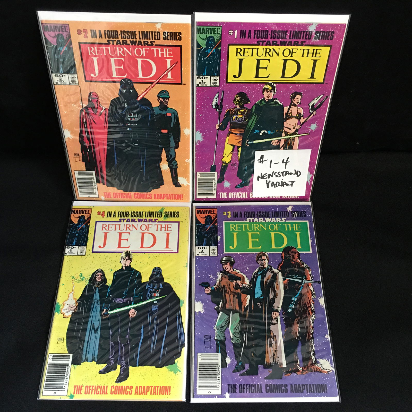 STAR WARS RETURN OF THE JEDI COMIC BOOK LOT (1-4) (1 of 1)