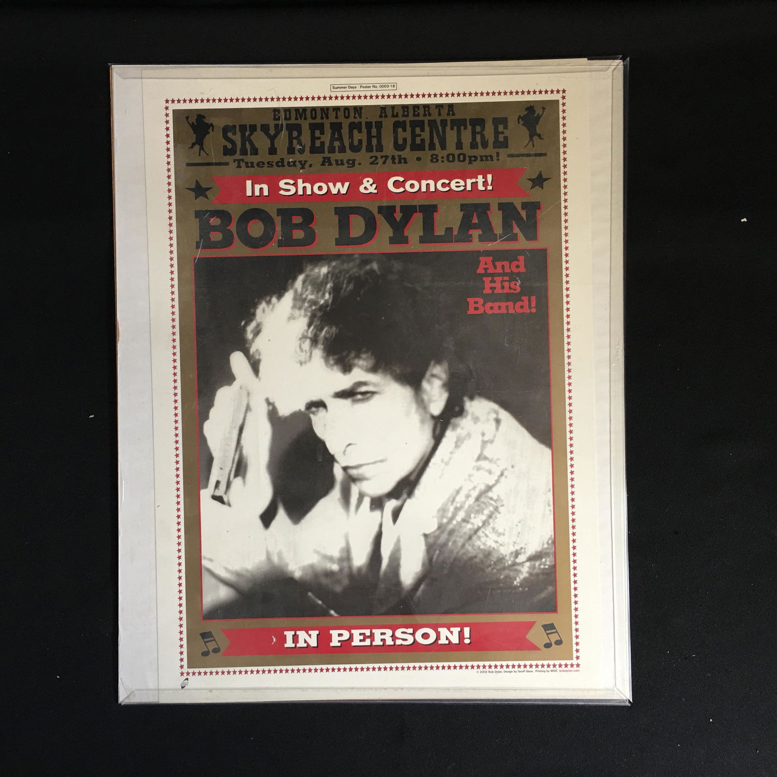 Vintage Bob Dylan Concert Poster (edmonton, Ab)