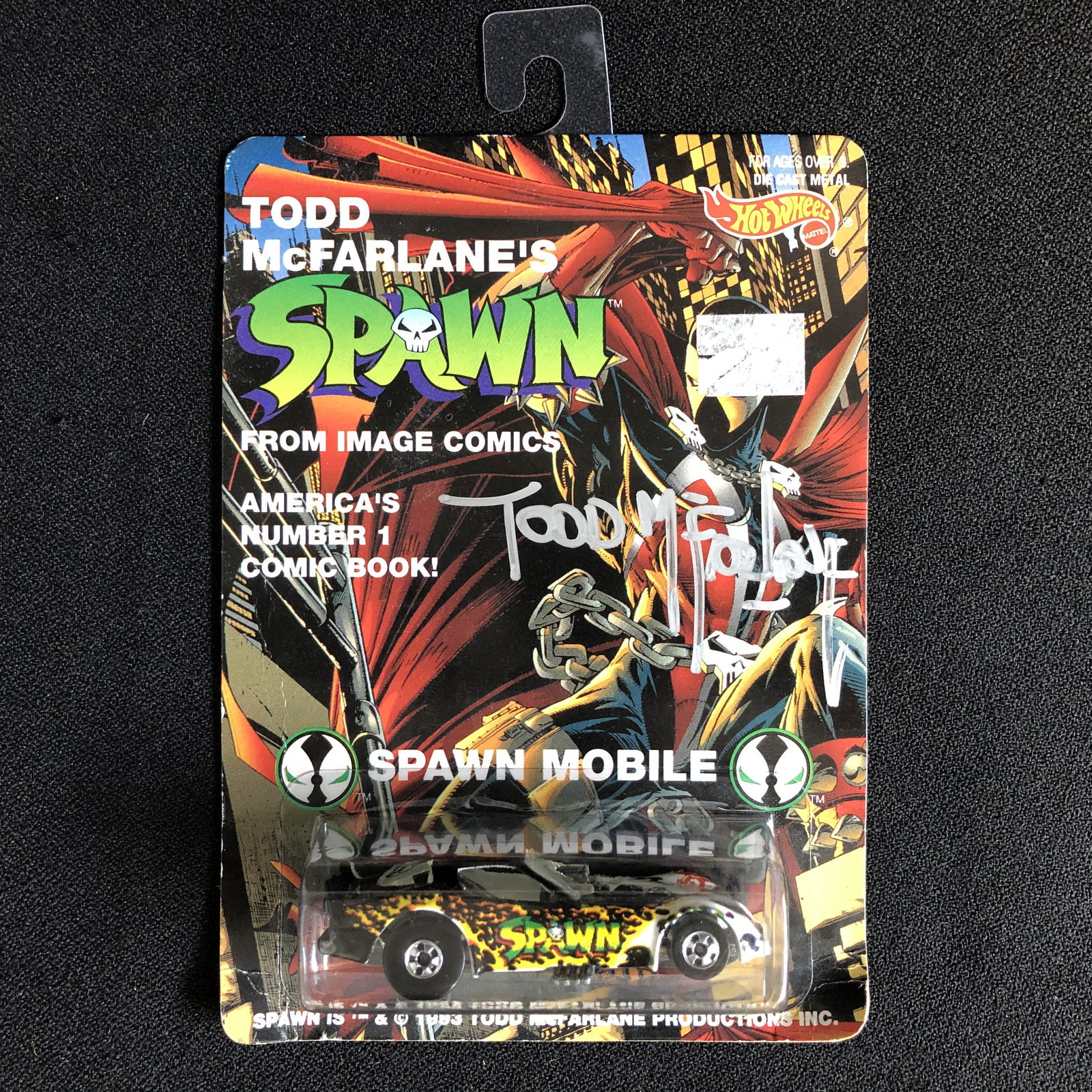 TODD MCFARLANE SIGNED LTD EDITION SPAWN HOT WHEELS: TODD MCFARLANE SIGNED LTD EDITION SPAWN HOT WHEELS