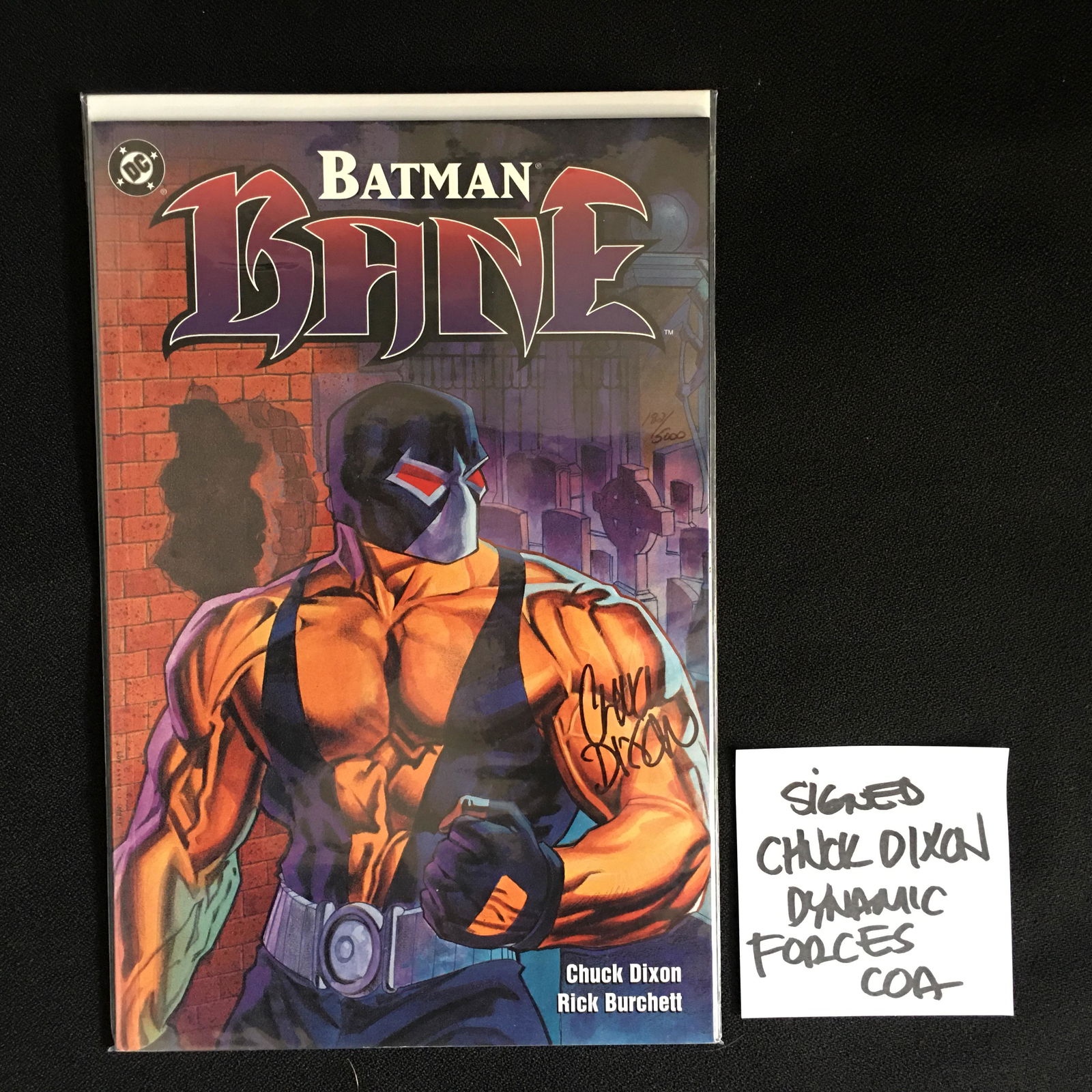 LTD EDITION CHUCK DIXON SIGNED BANE NO.1 COMIC 182/5000 (1 of 3)